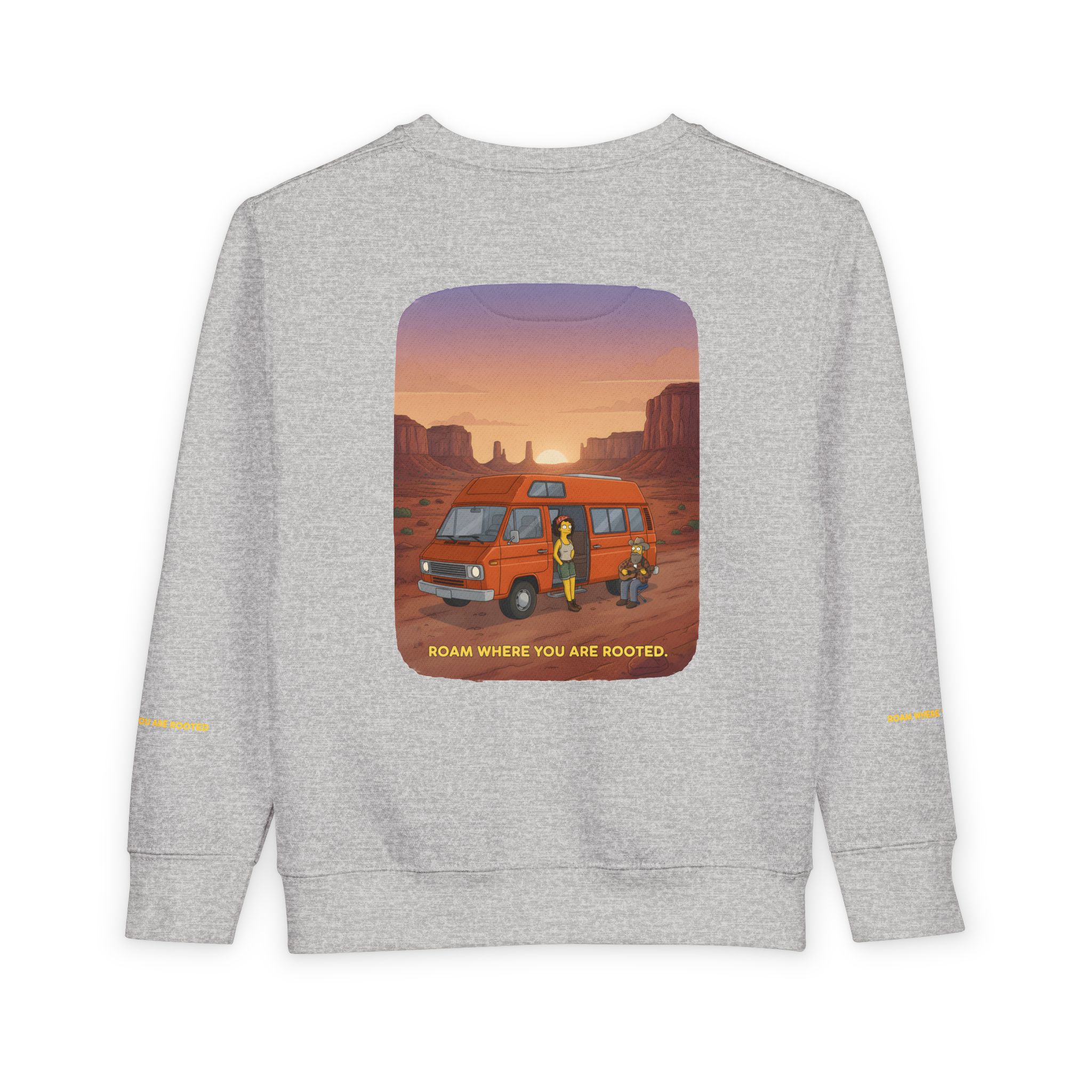 Toddler Sweatshirt - "Roam Where You Are Rooted" (Design Sitcom-Line)