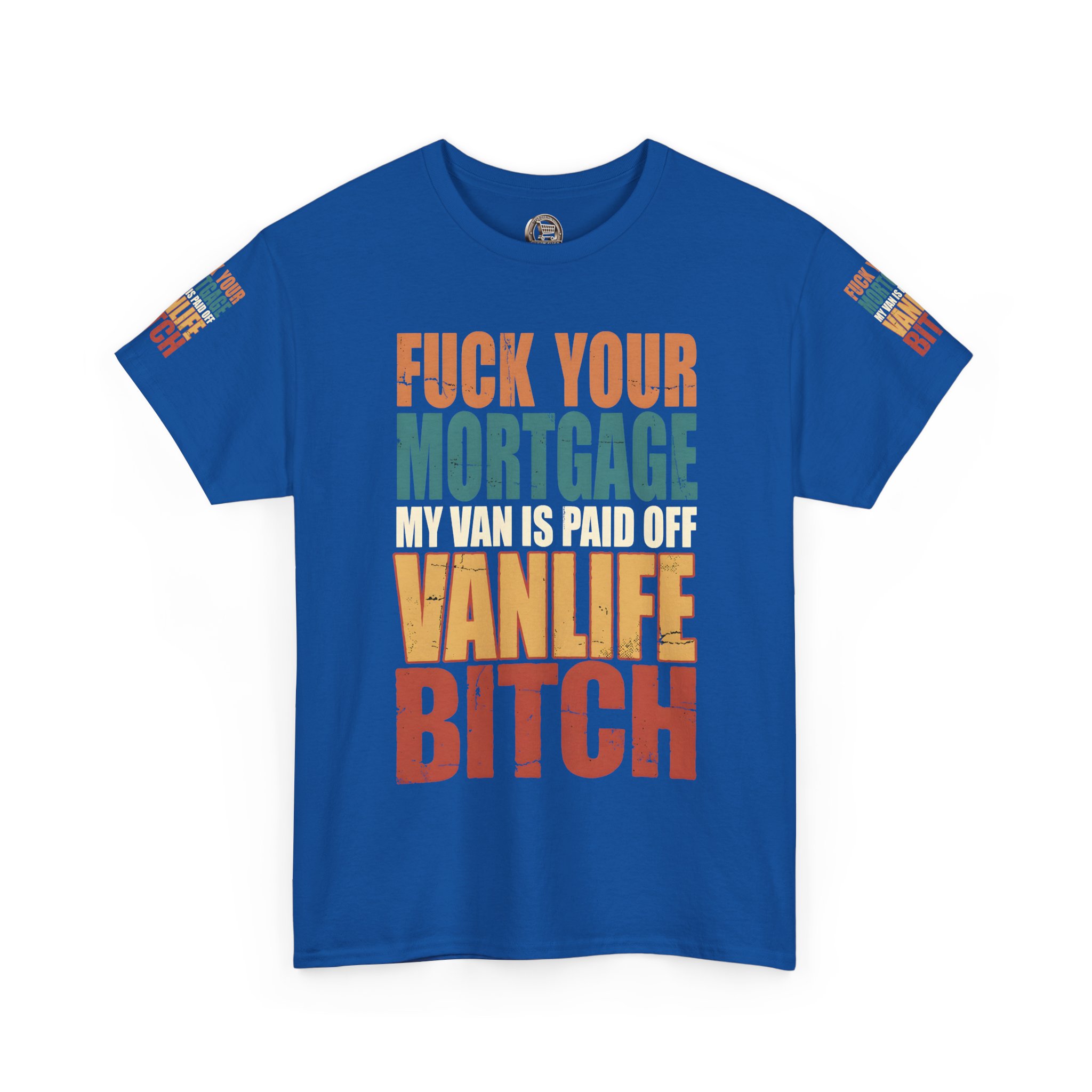 Unisex Heavy Cotton Tee — "Fuck Your Mortgage" Design F**K-Line