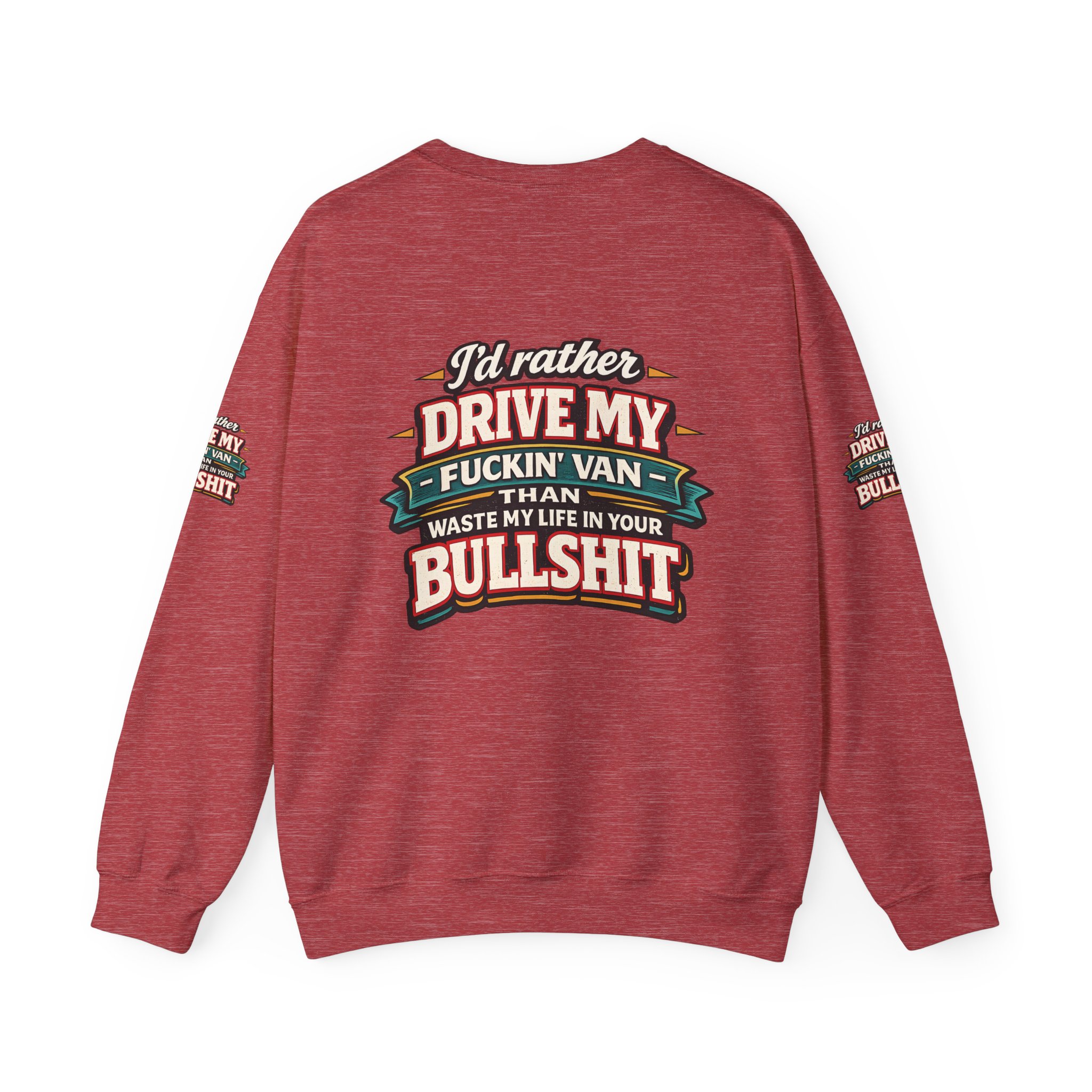 3129753606826647440_2048.jpeg Unisex Heavy Blend™ Crewneck Sweatshirt — "I´d Rather Drive My Fucking Van" Design F**K-Line