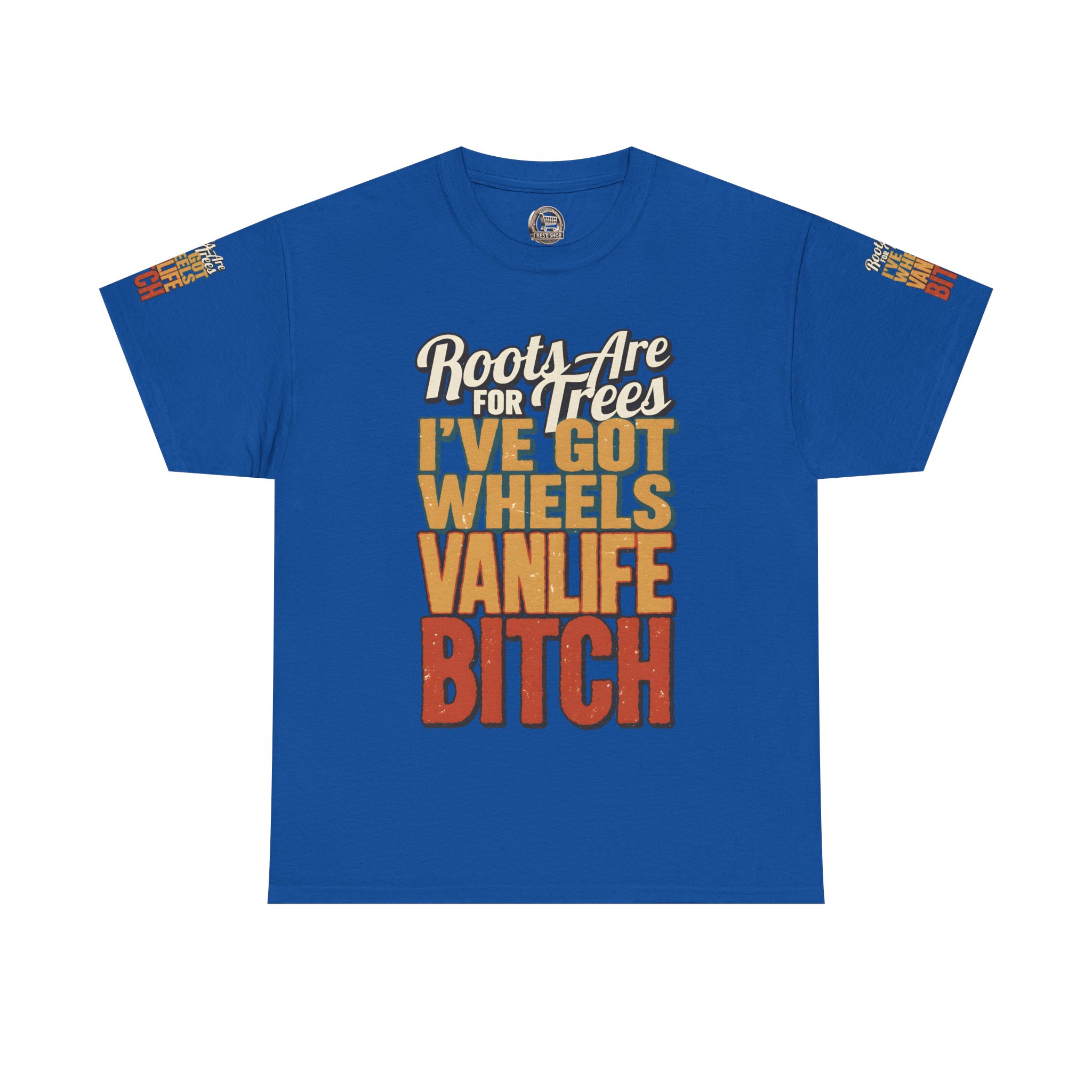 Unisex Heavy Cotton Tee — "Roots Are For Trees" Design F**K-Line