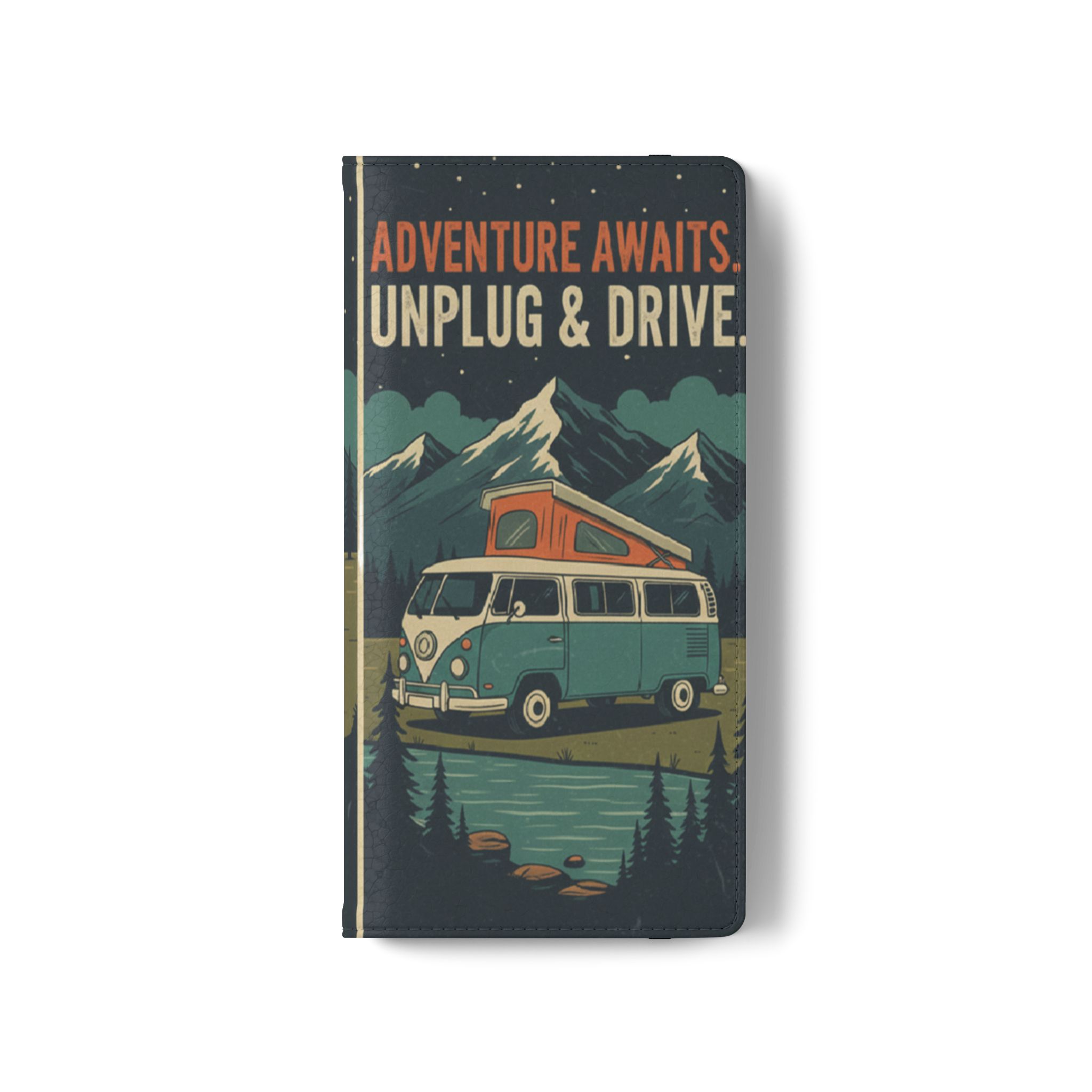 Flip Phone Case — "Fuel Your Journey, Not the Wifi" Wallet Cover