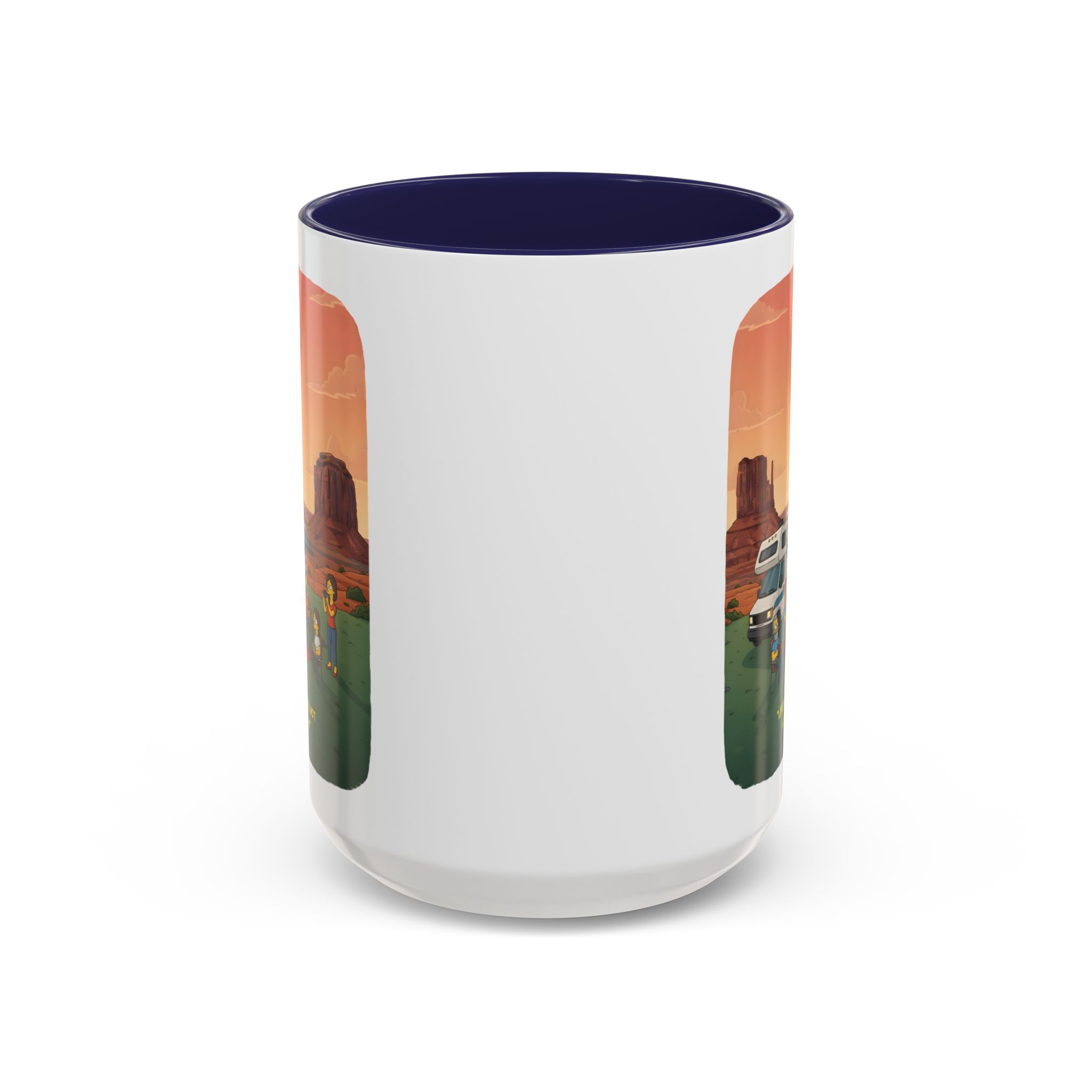Accent Coffee Mug (11, 15oz) — "Life Is A Journey-Not A Destination" Design Sitcom-Line