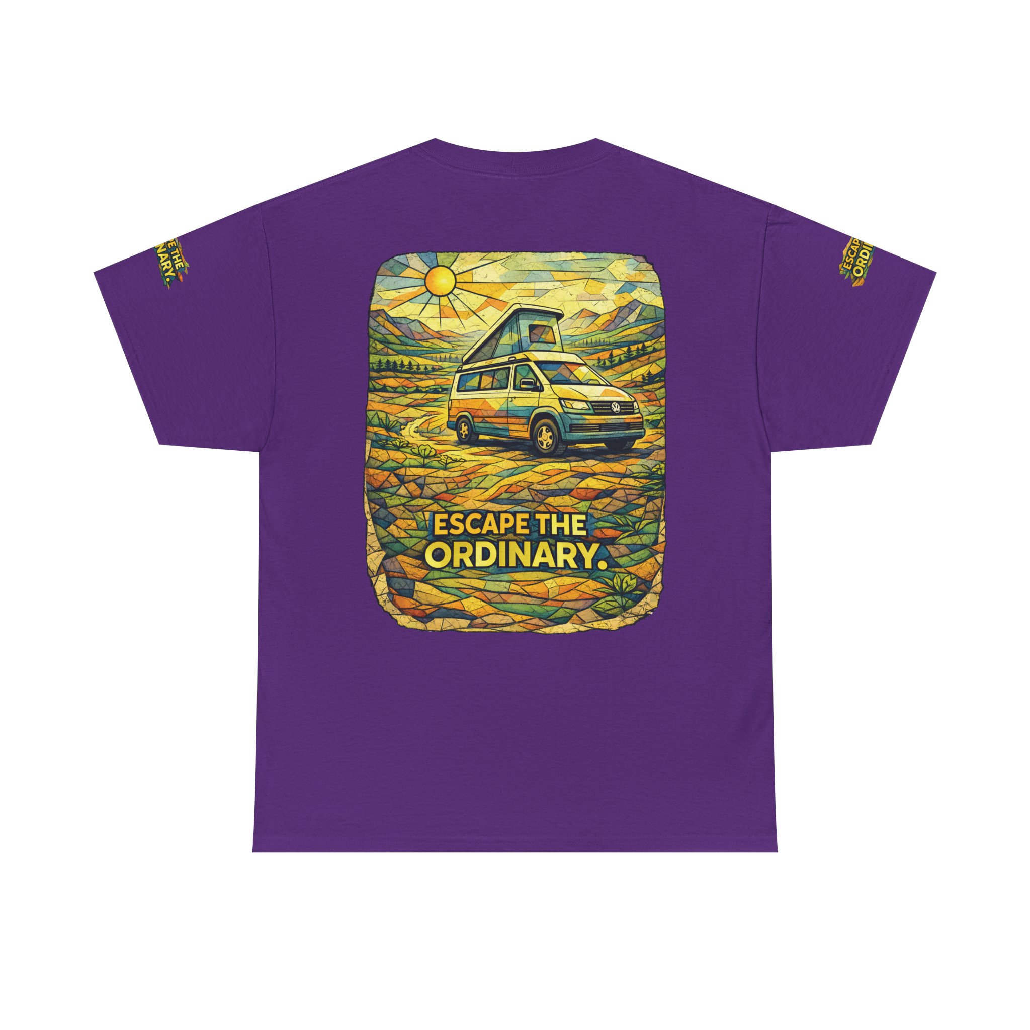 3187875200229289723_2048.jpeg Unisex Heavy Cotton Tee — "Escape The Ordinary" Design Cubic-Line