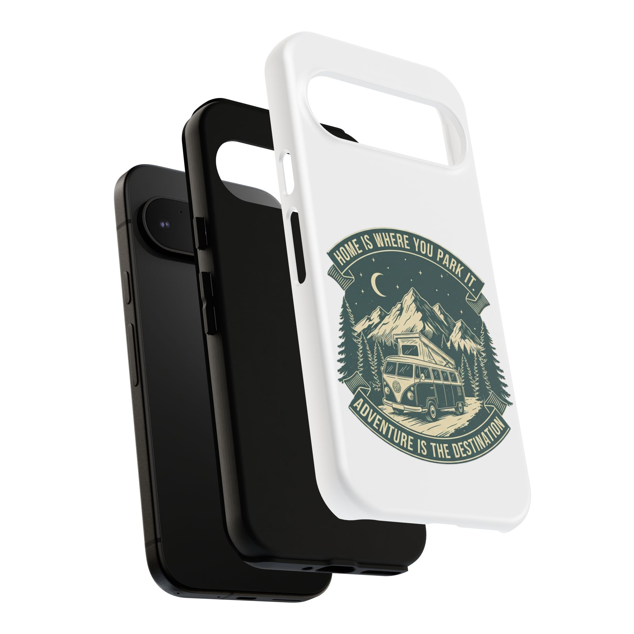 Phone Case — "Home Is Where You Park It-Adventure is the destination" Camper Van Design