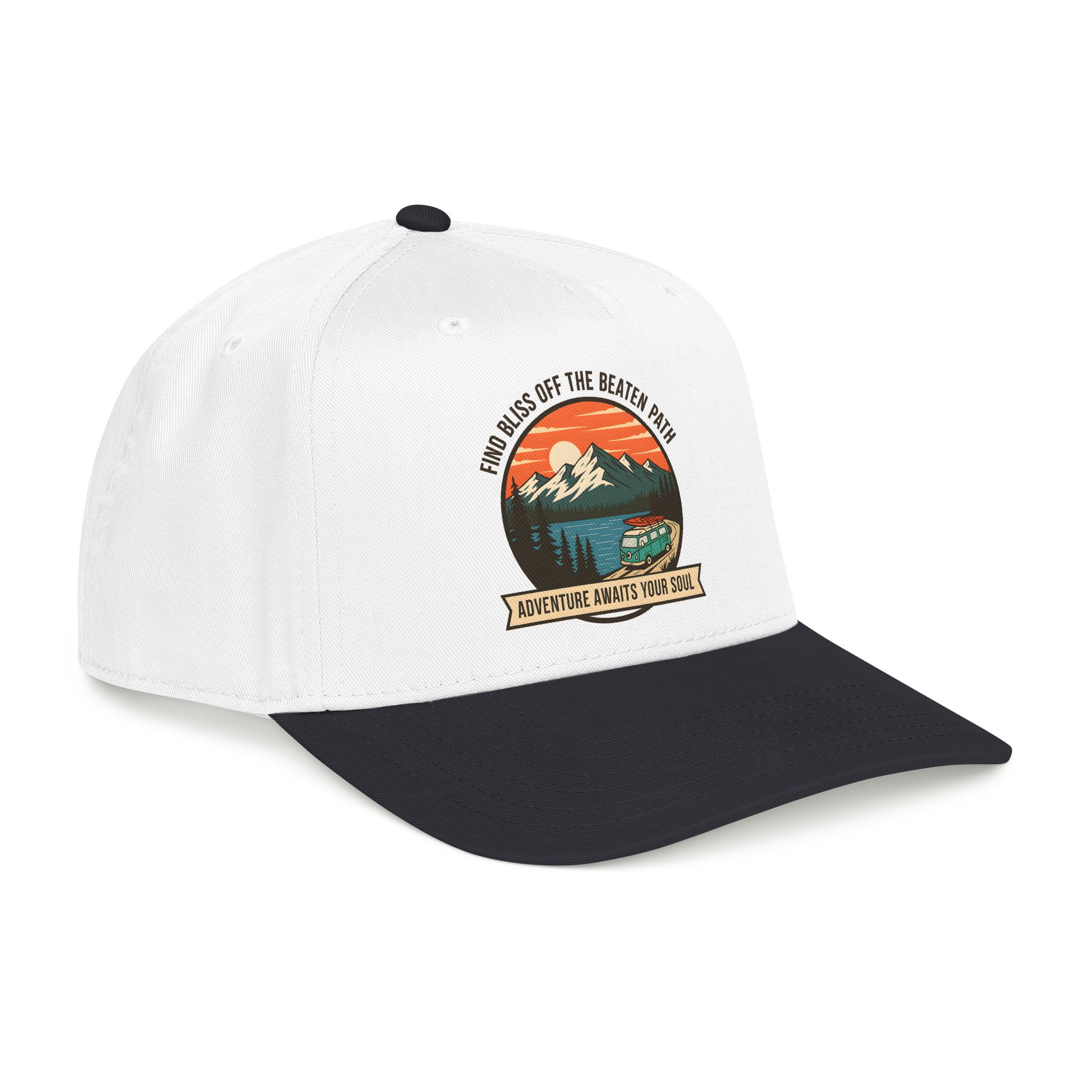3197902665536907905_2048.jpeg Baseball Cap — "Find Bliss of the beaten patch-Adventure Awaits Your Soul" Vintage Mountain Camp Camper Design