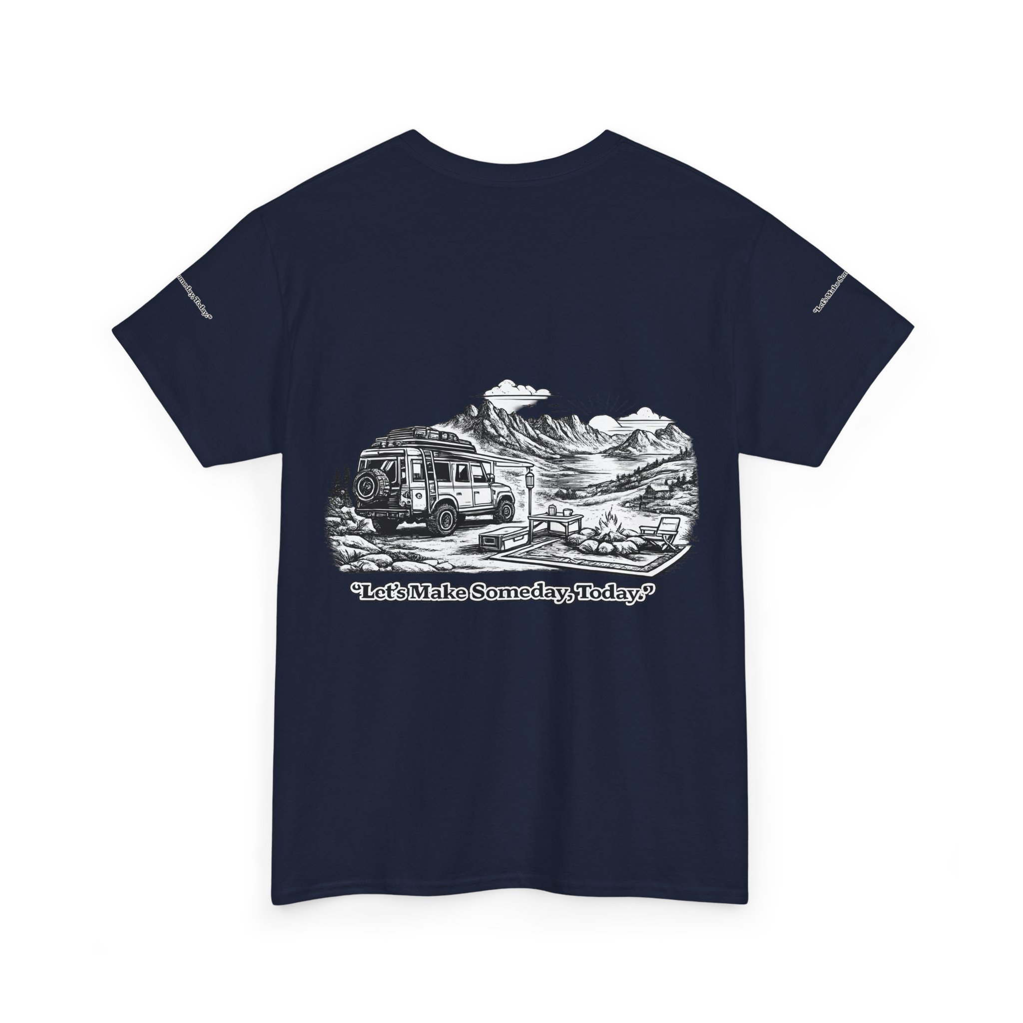 3219770953055445009_2048.jpeg Unisex Heavy Cotton Tee — "Lets make Someday, Today?" Design Minimal-Line