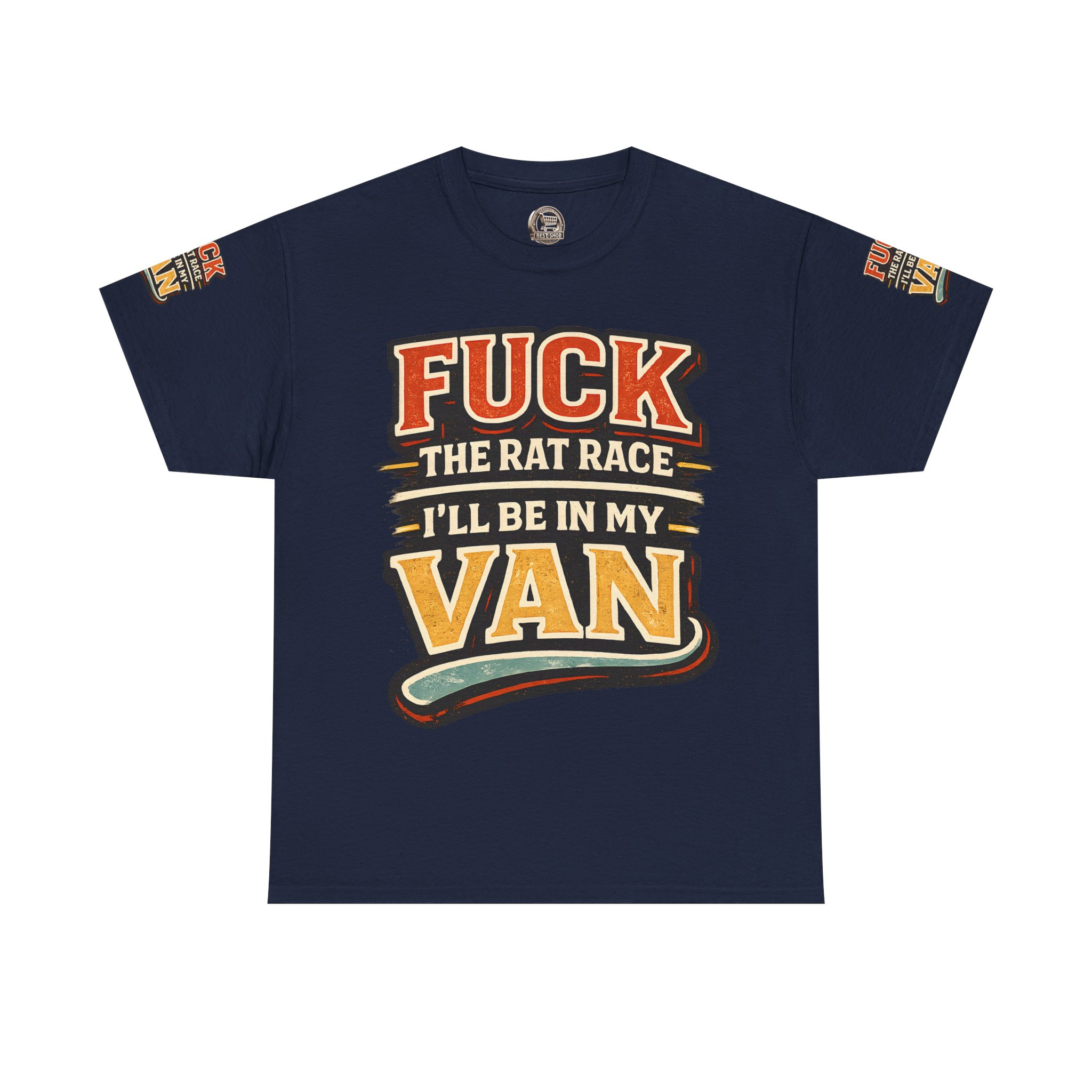 3223412894834390832_2048.jpeg Unisex Heavy Cotton Tee — "Fuck The Rat Race" Design F**K-Line