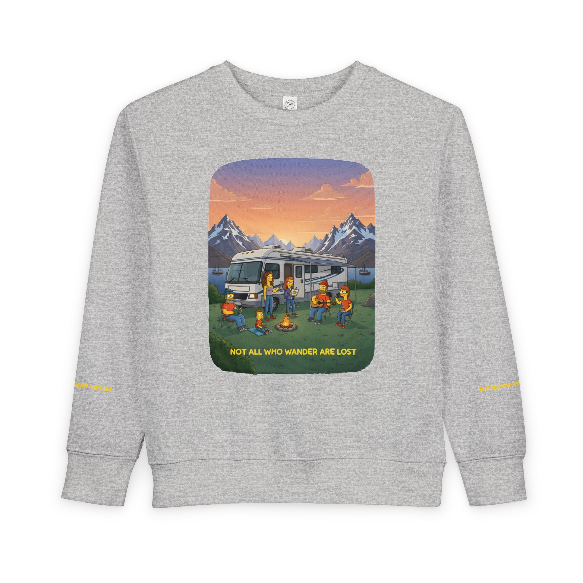 Toddler Sweatshirt - "Not All Who Wander Are Lost" (Design Sitcom-Line)