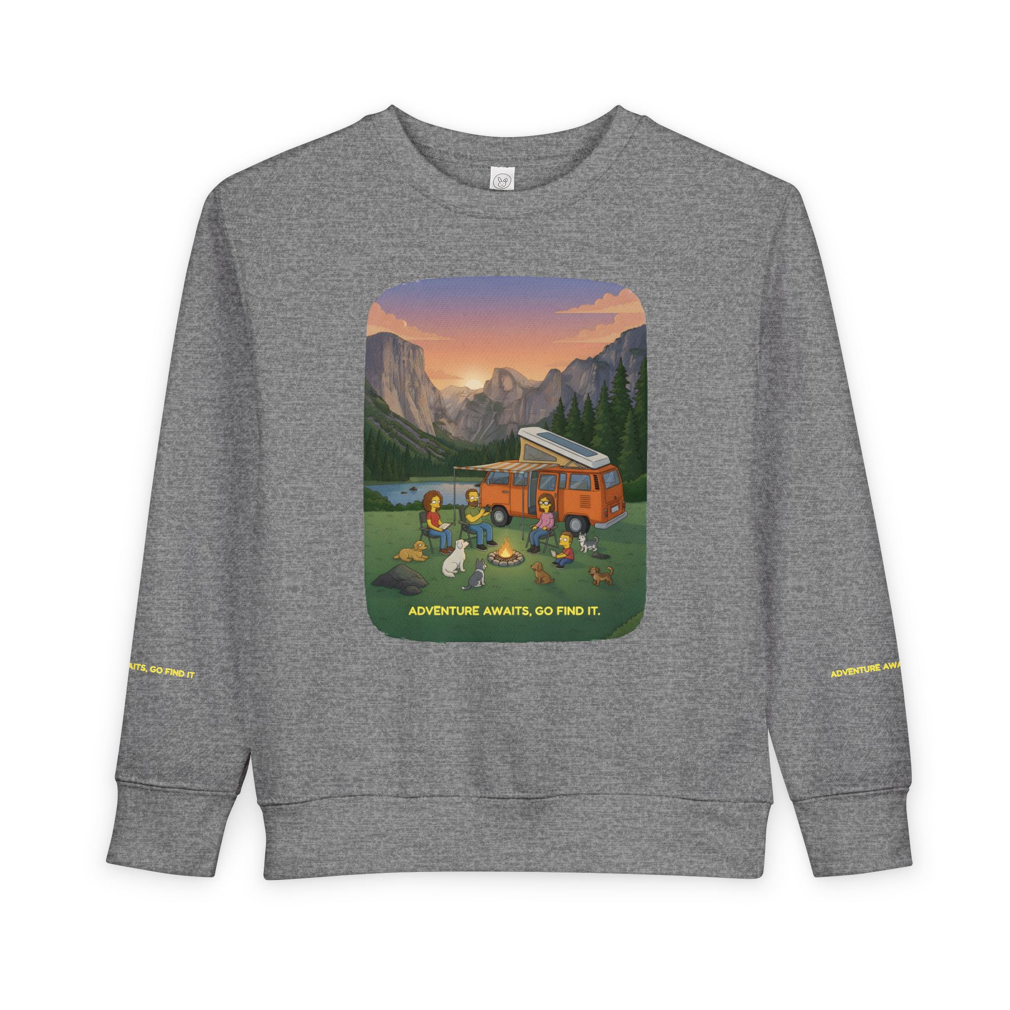 Toddler Sweatshirt - "Adventure Awaits-Go Find It" (Design Sitcom-Line)