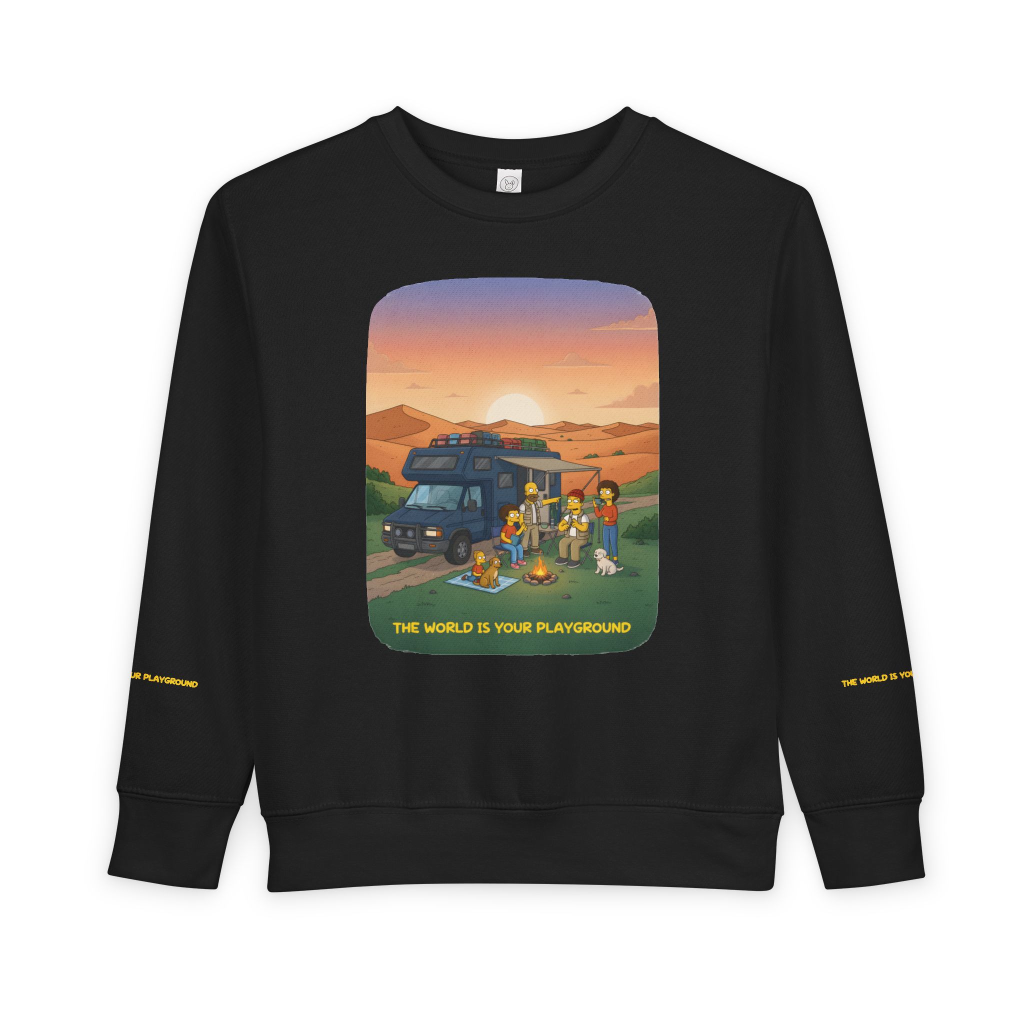 Toddler Sweatshirt - "The World Is Your playground" (Design Sitcom-Line)