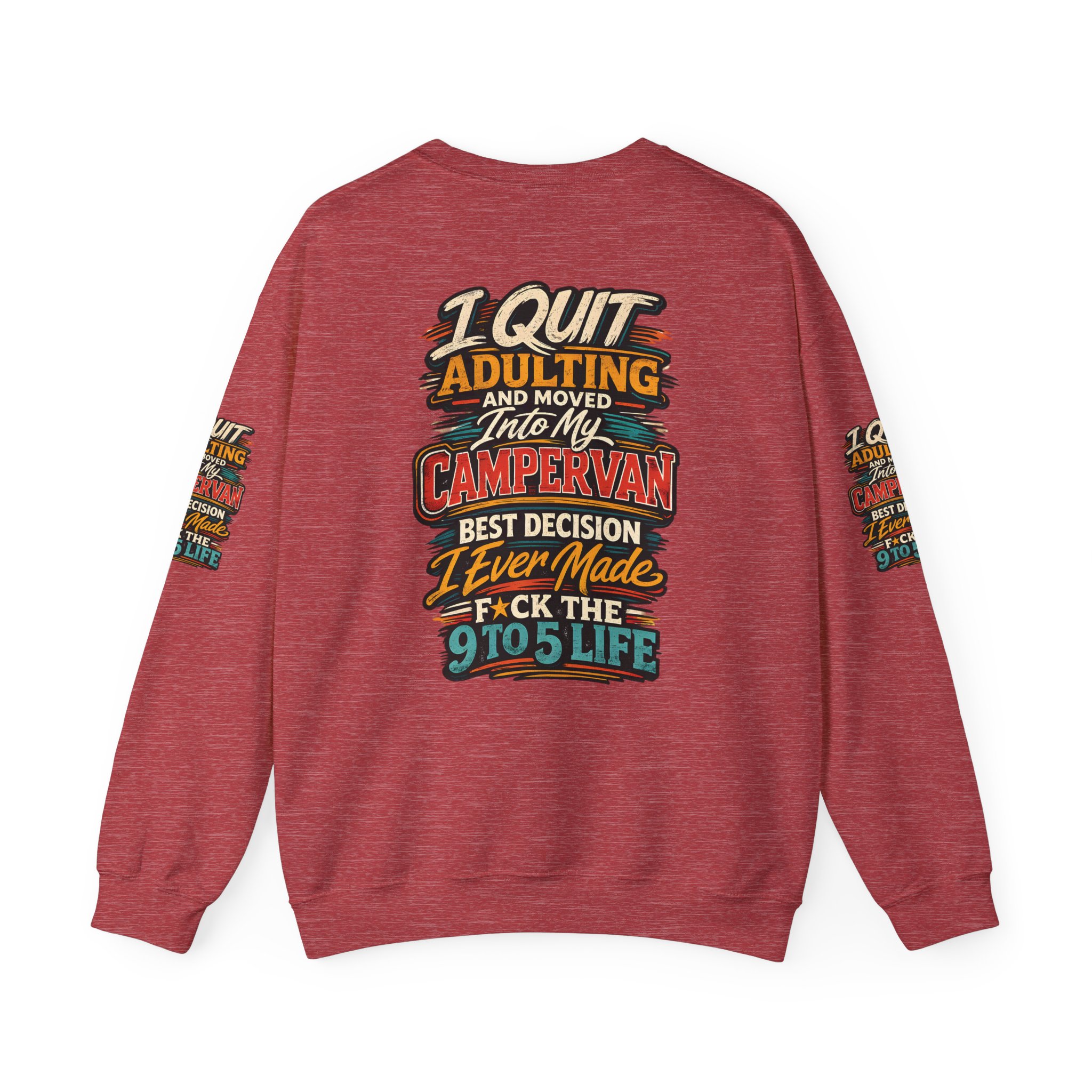 3267154244474977988_2048.jpeg Unisex Heavy Blend™ Crewneck Sweatshirt — "I Quit Adulting" Design F**K-Line