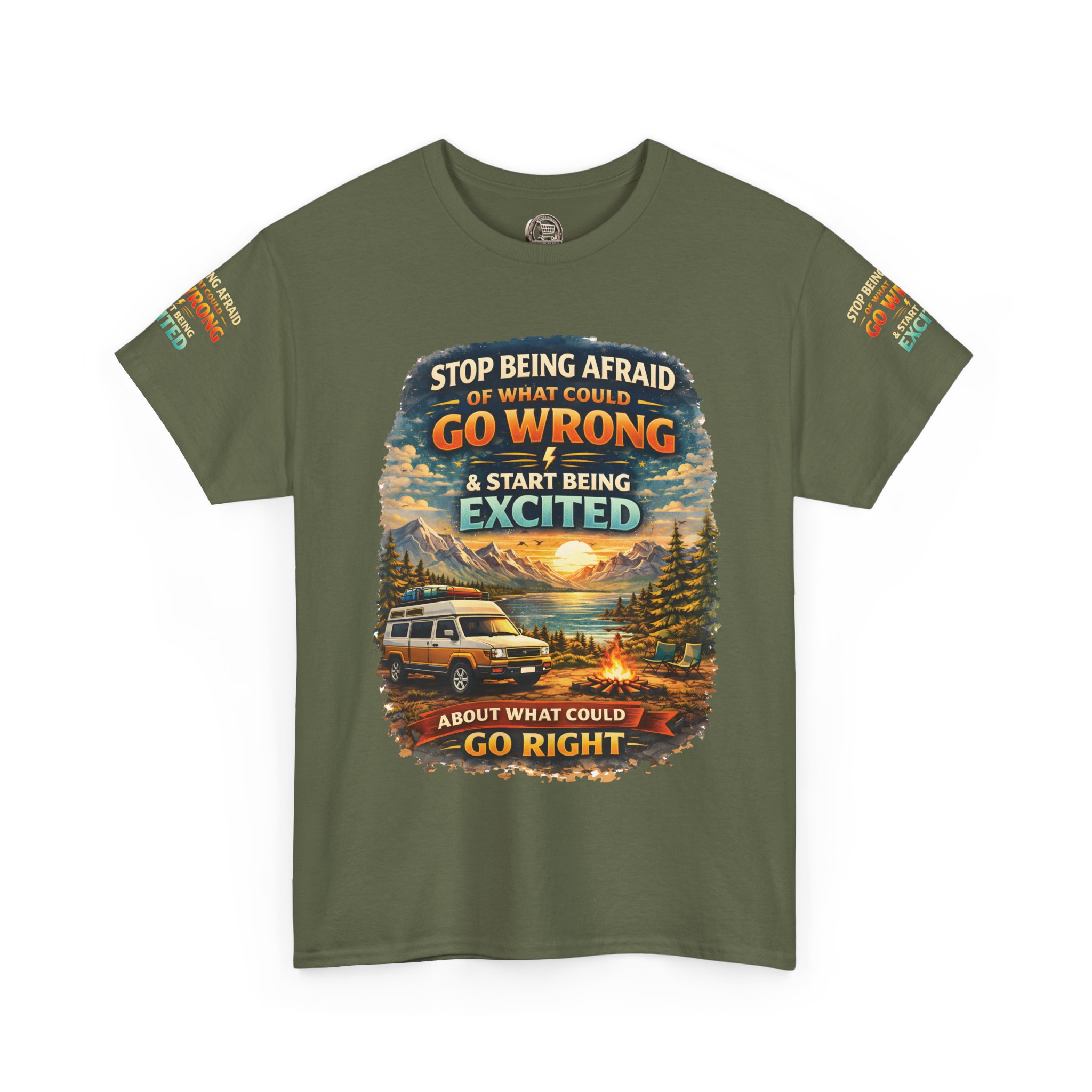 328304583167482361_2048.jpeg Unisex Heavy Cotton Tee — "Stop Being Afraid Of What Could Go Wrong" Design Scenic-Line