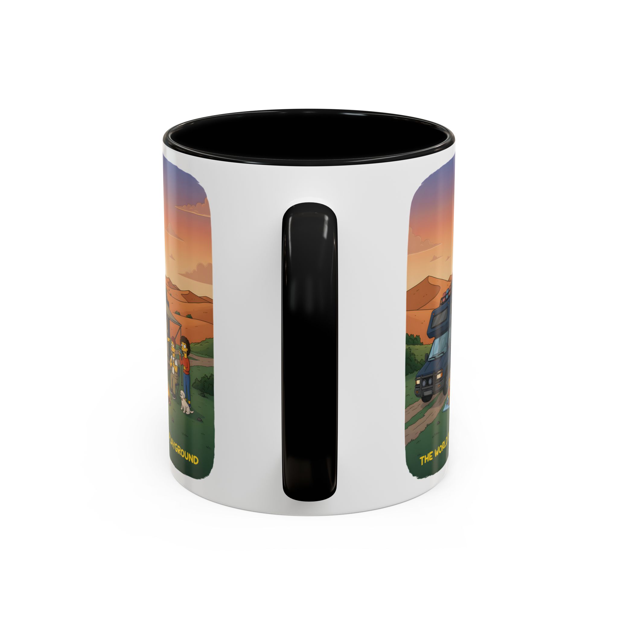 Accent Coffee Mug (11, 15oz) — "The World Is Your playground" Design Sitcom-Line