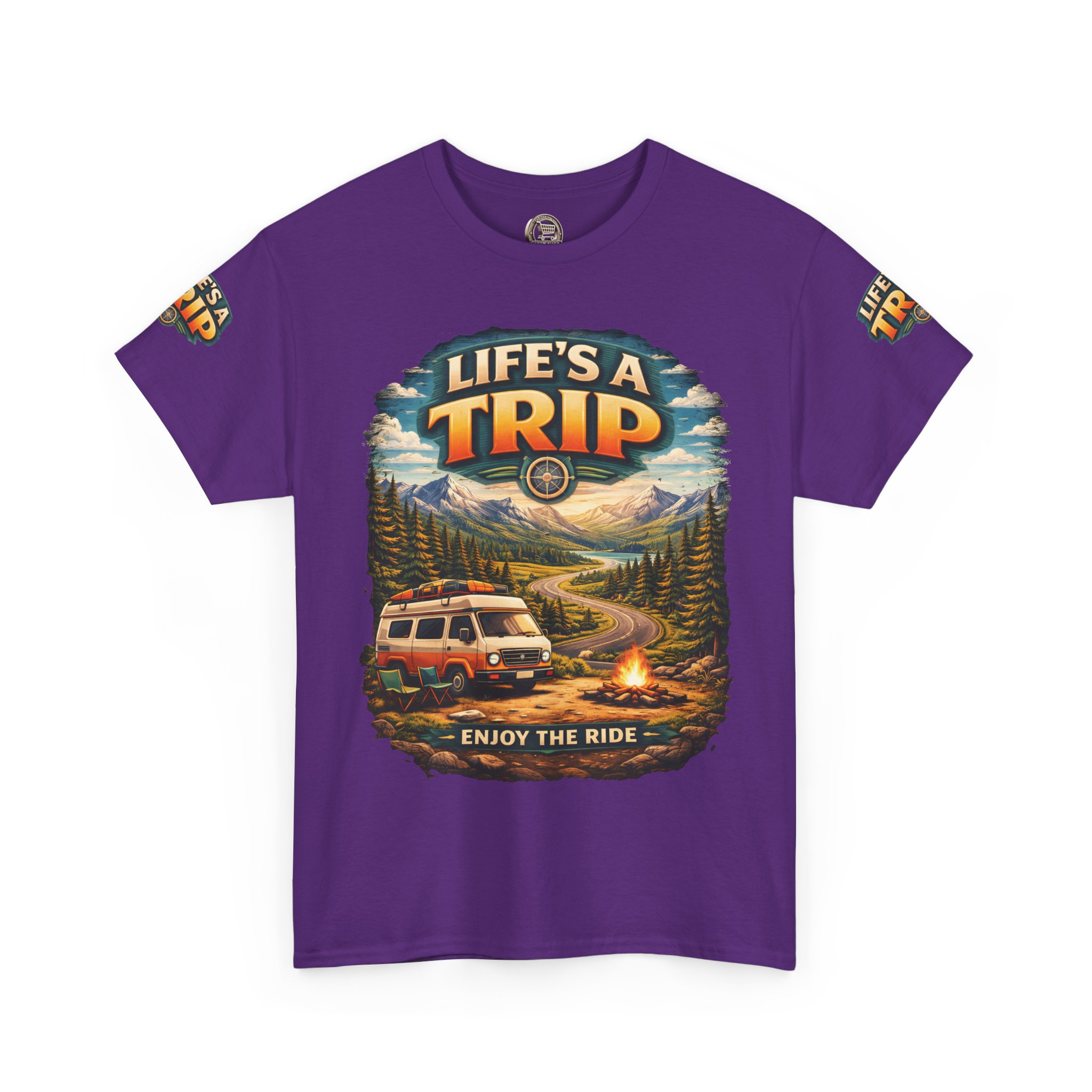 3294386123581766944_2048.jpeg Unisex Heavy Cotton Tee — "Live´s A Trip-Enjoy The Ride" Design Scenic-Line