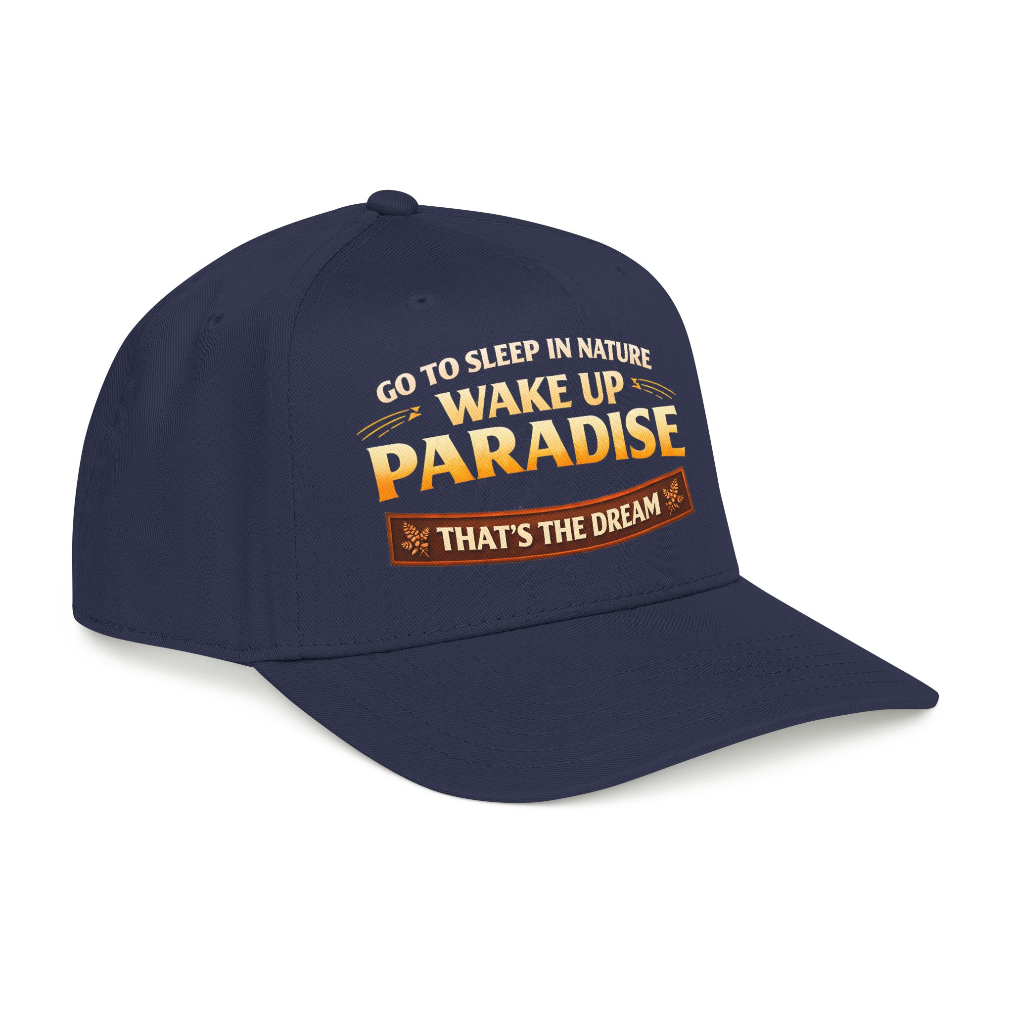 Baseball Cap - "Go sleep Nature-Wake Up Paradise" Design Scenic-Line