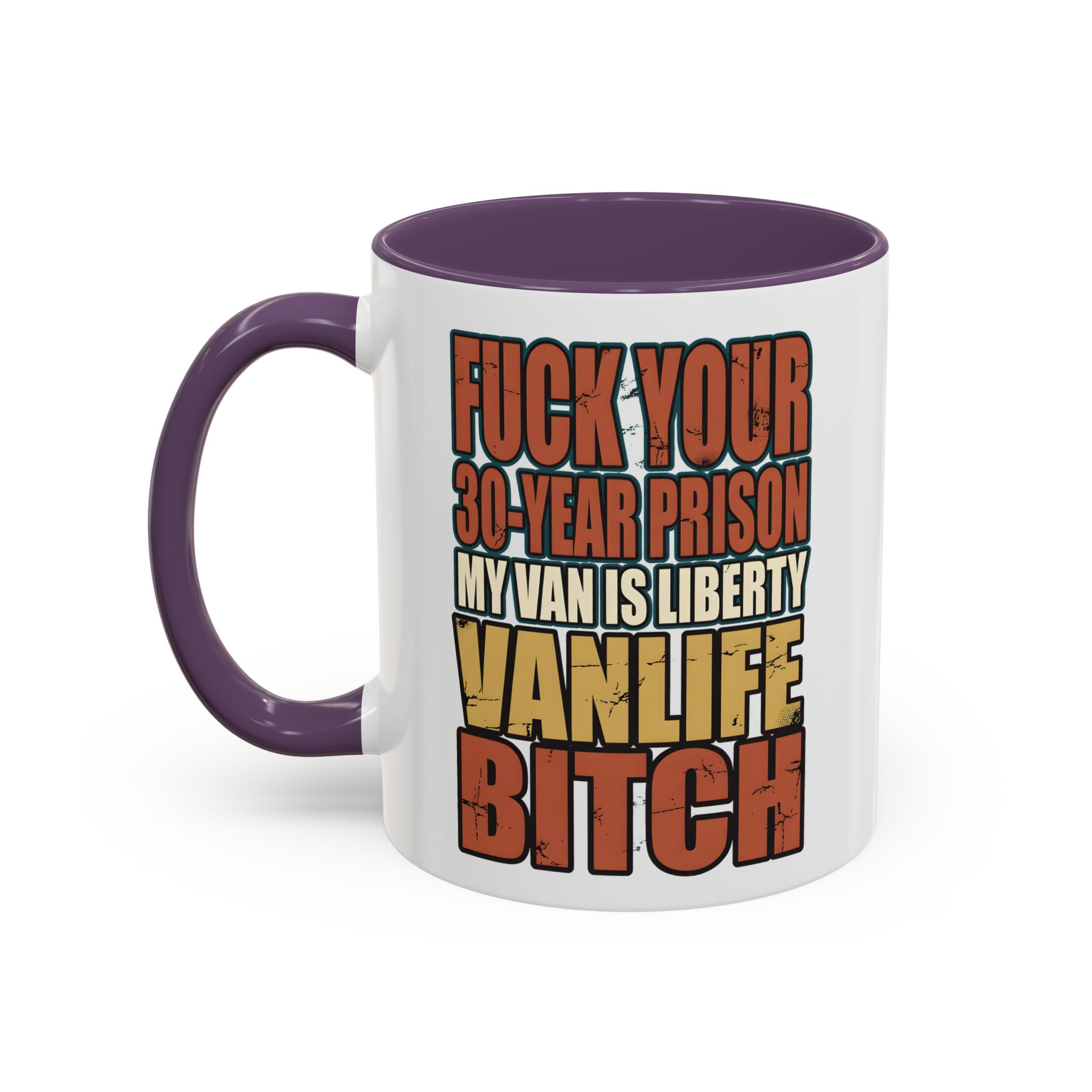 Accent Coffee Mug (11, 15oz) — "Fuck Your 30 Year" Design F**K-Line