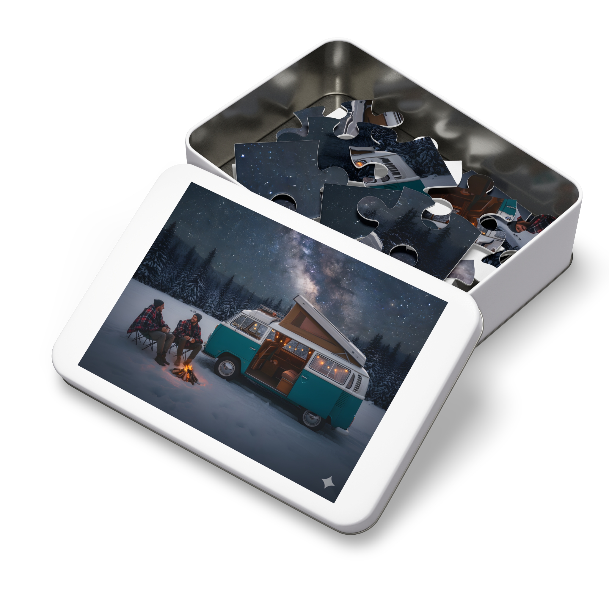 3306832584199428795_2048.jpeg Jigsaw Puzzle with Tin — Van Life Night Sky