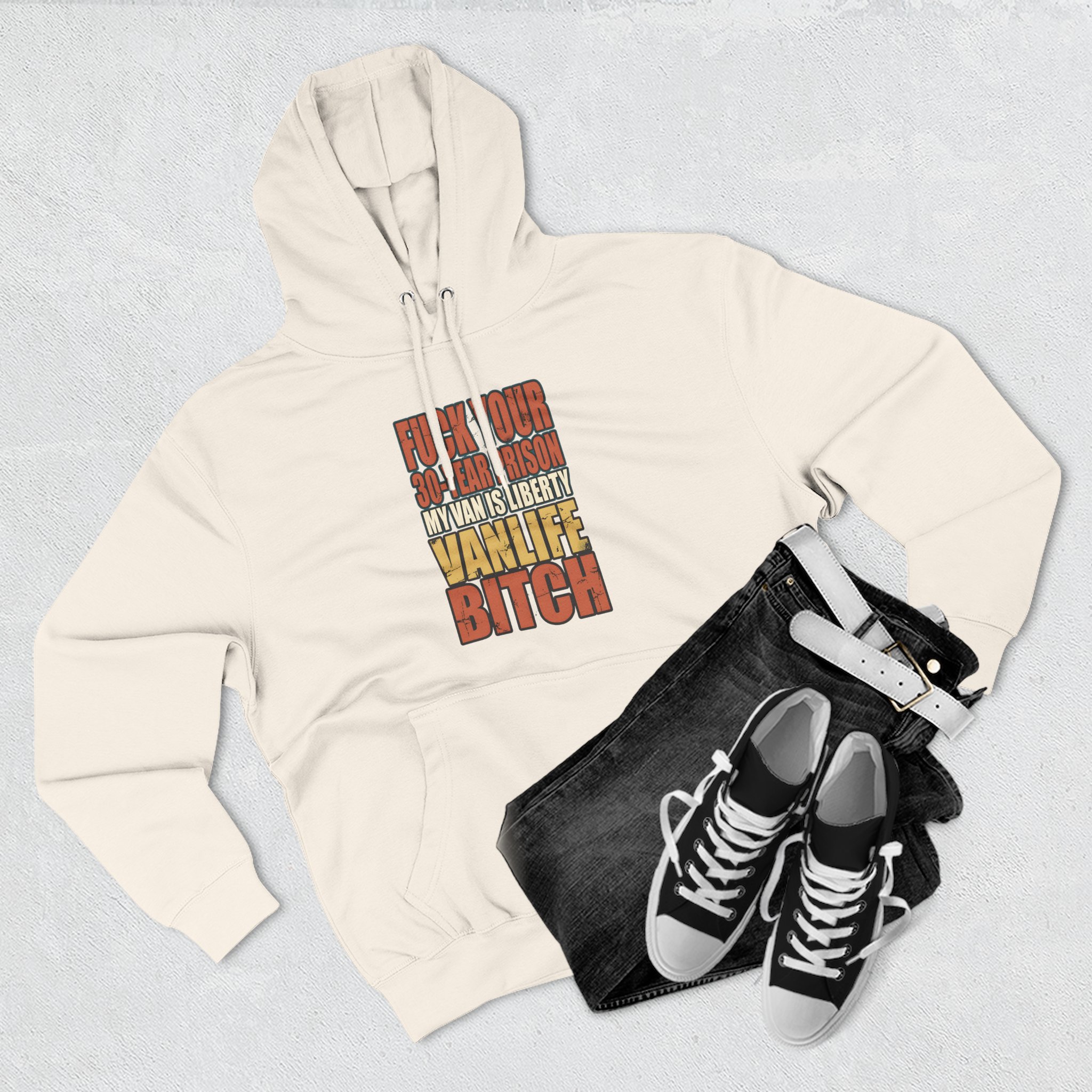 Three-Panel Fleece Hoodie - "Fuck Your 30 Year" Design F**K-Line