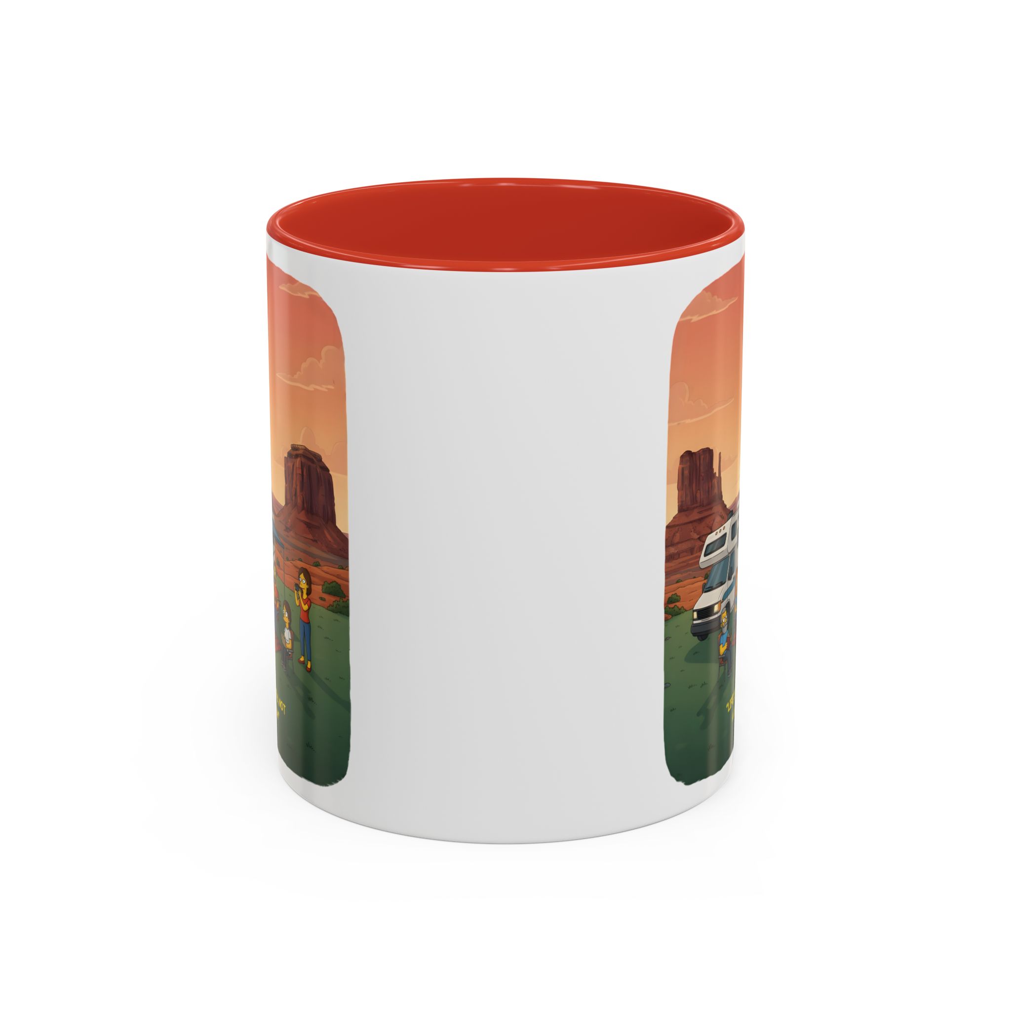 Accent Coffee Mug (11, 15oz) — "Life Is A Journey-Not A Destination" Design Sitcom-Line