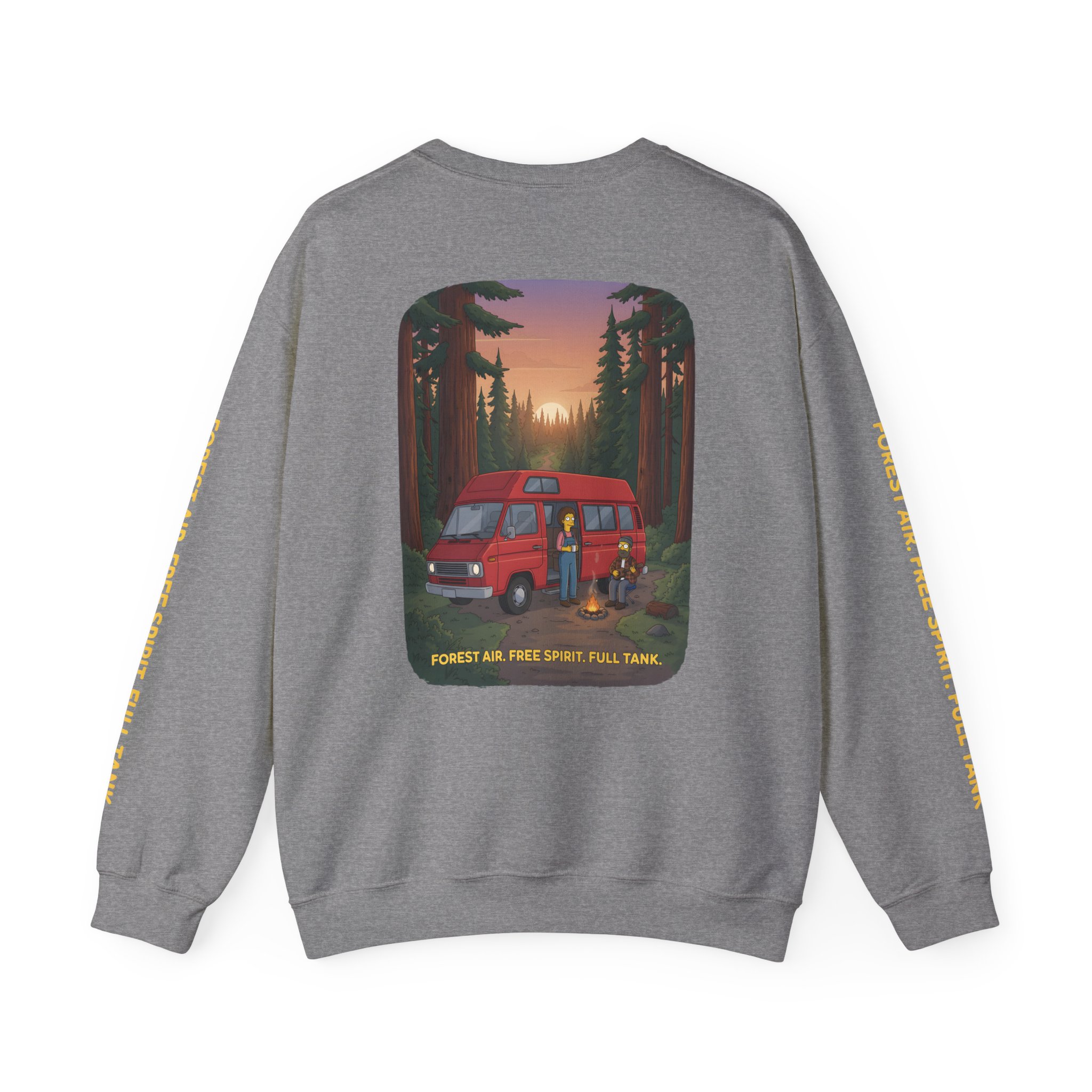 3342153937755596087_2048.jpeg Unisex Heavy Blend™ Crewneck Sweatshirt — "Forest Air Free Spirit Full Tank" Design Sitcom-Line