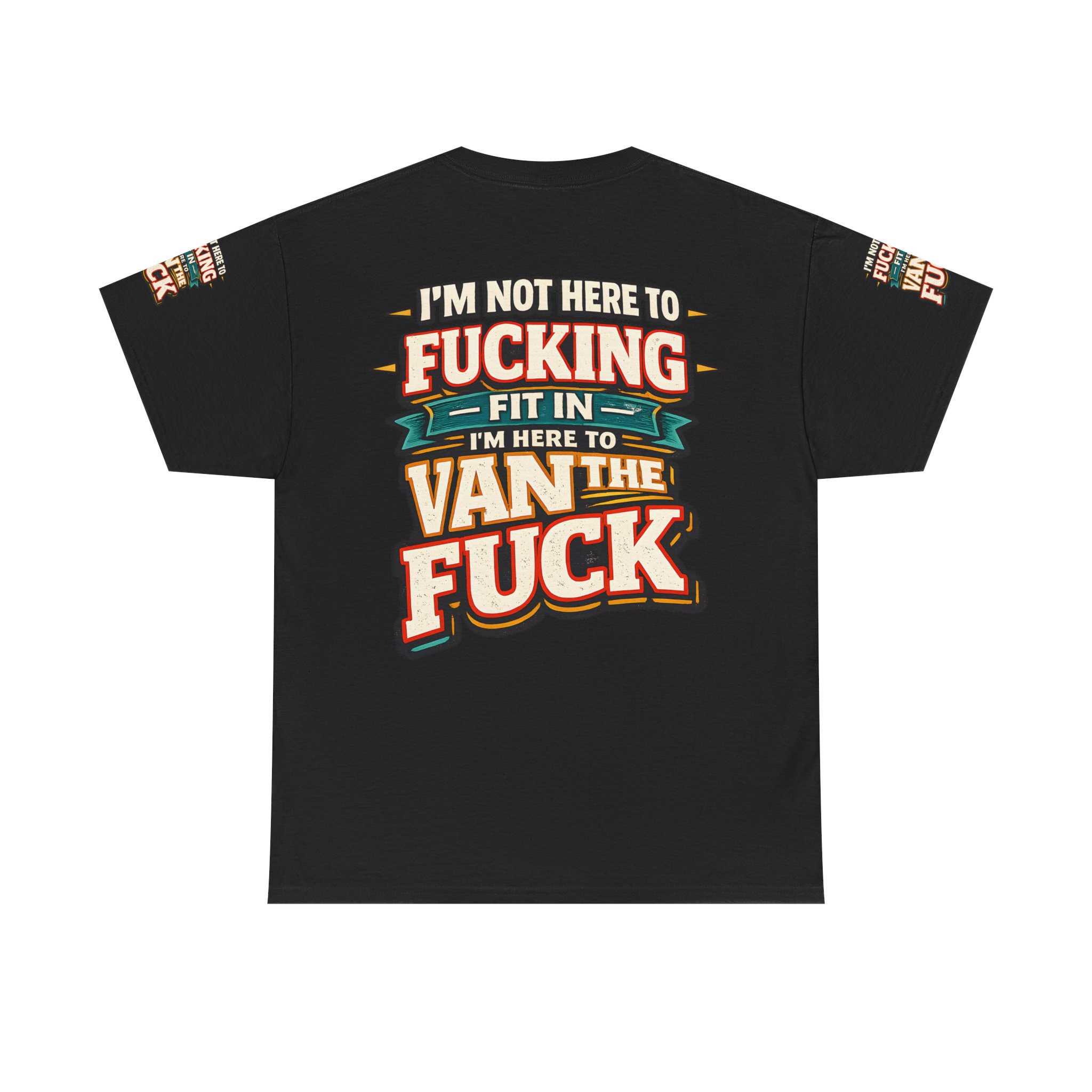 Unisex Heavy Cotton Tee — "I´m Not Here To Fucking Fit In" Design F**K-Line