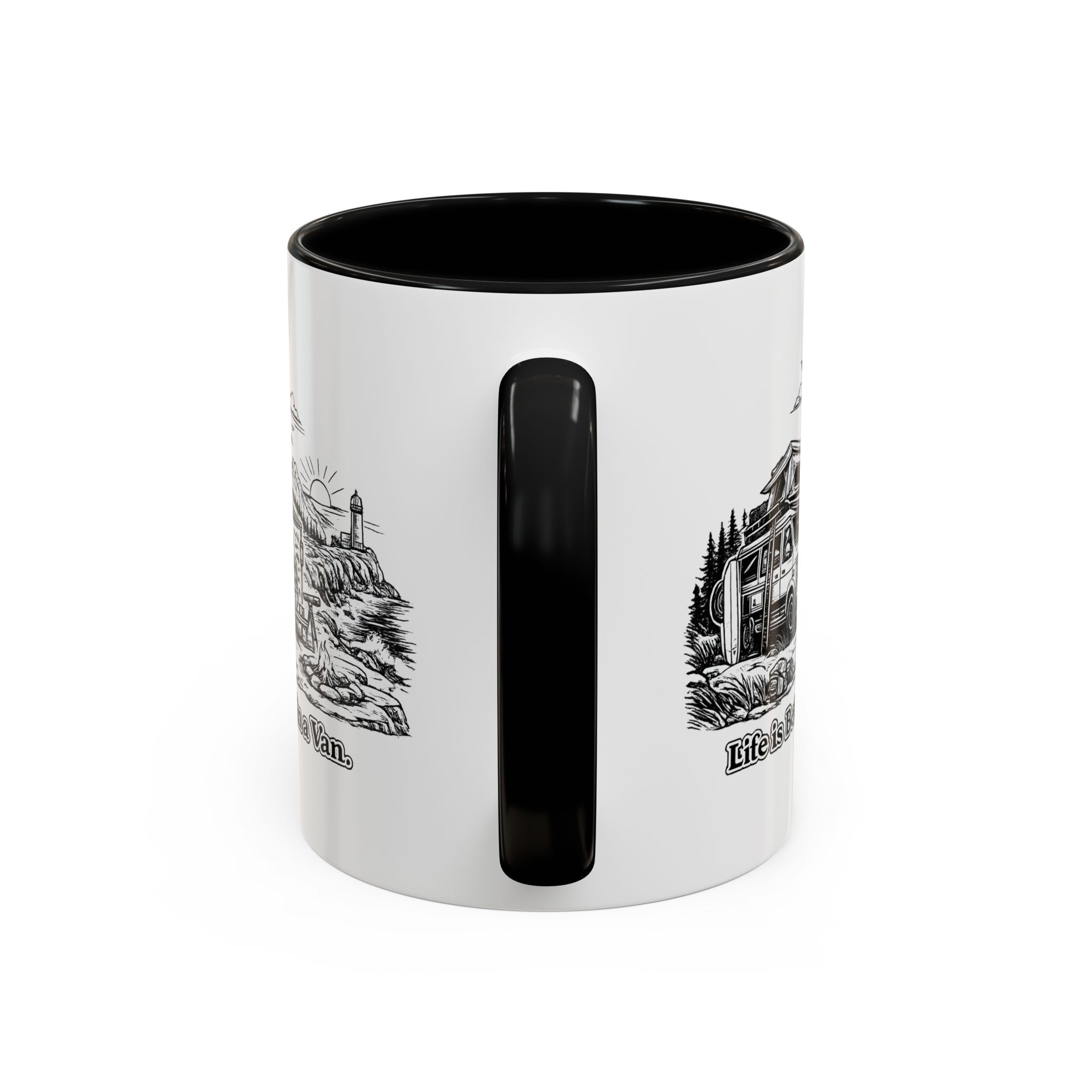 3355378125098953073_2048.jpeg Accent Coffee Mug (11, 15oz) — "Life Is Better In A Van" Design Minimal-Line