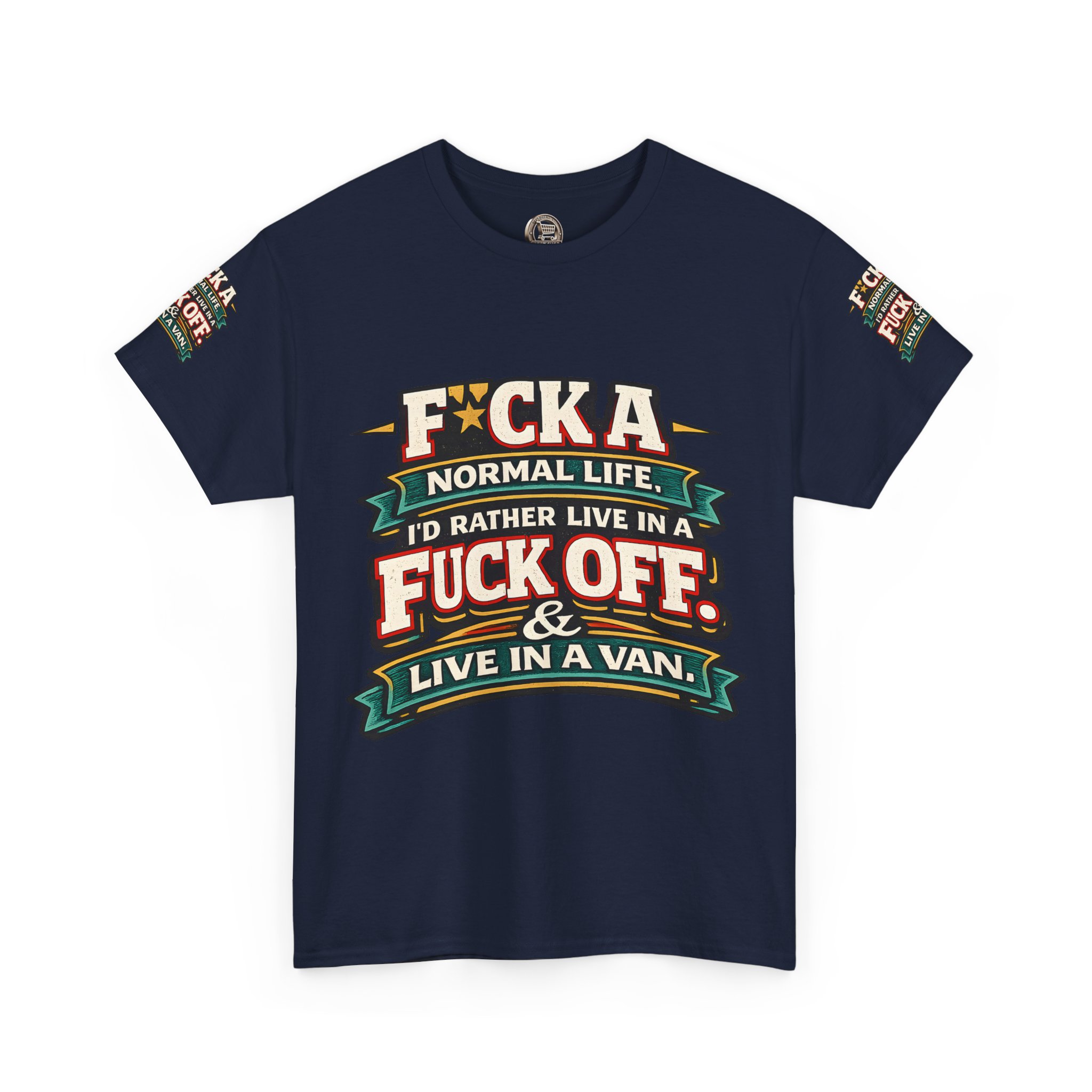 Unisex Heavy Cotton Tee — "Fuck A Normal Life" Design F**K-Line
