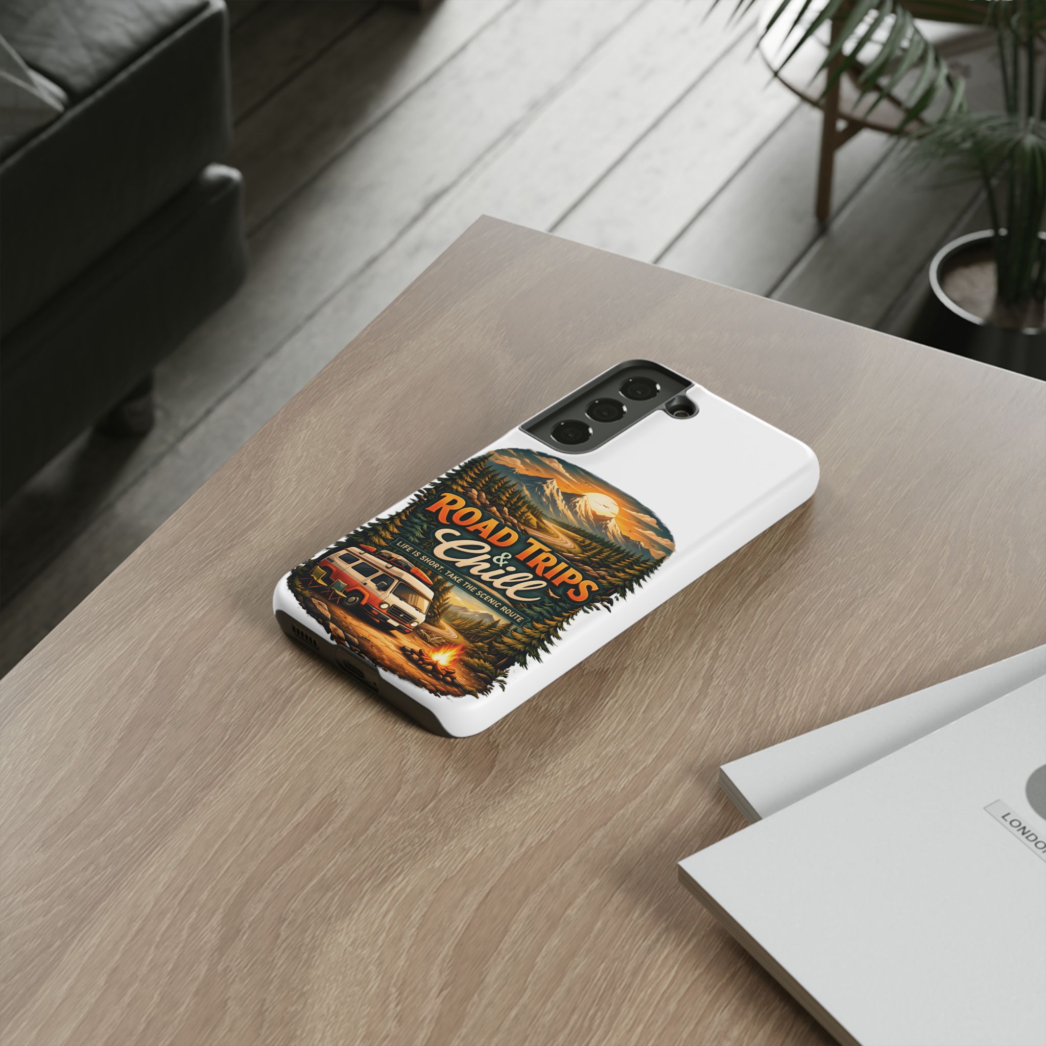 Phone Case — "Road Trips and Chill" (Design Scenic-Line)