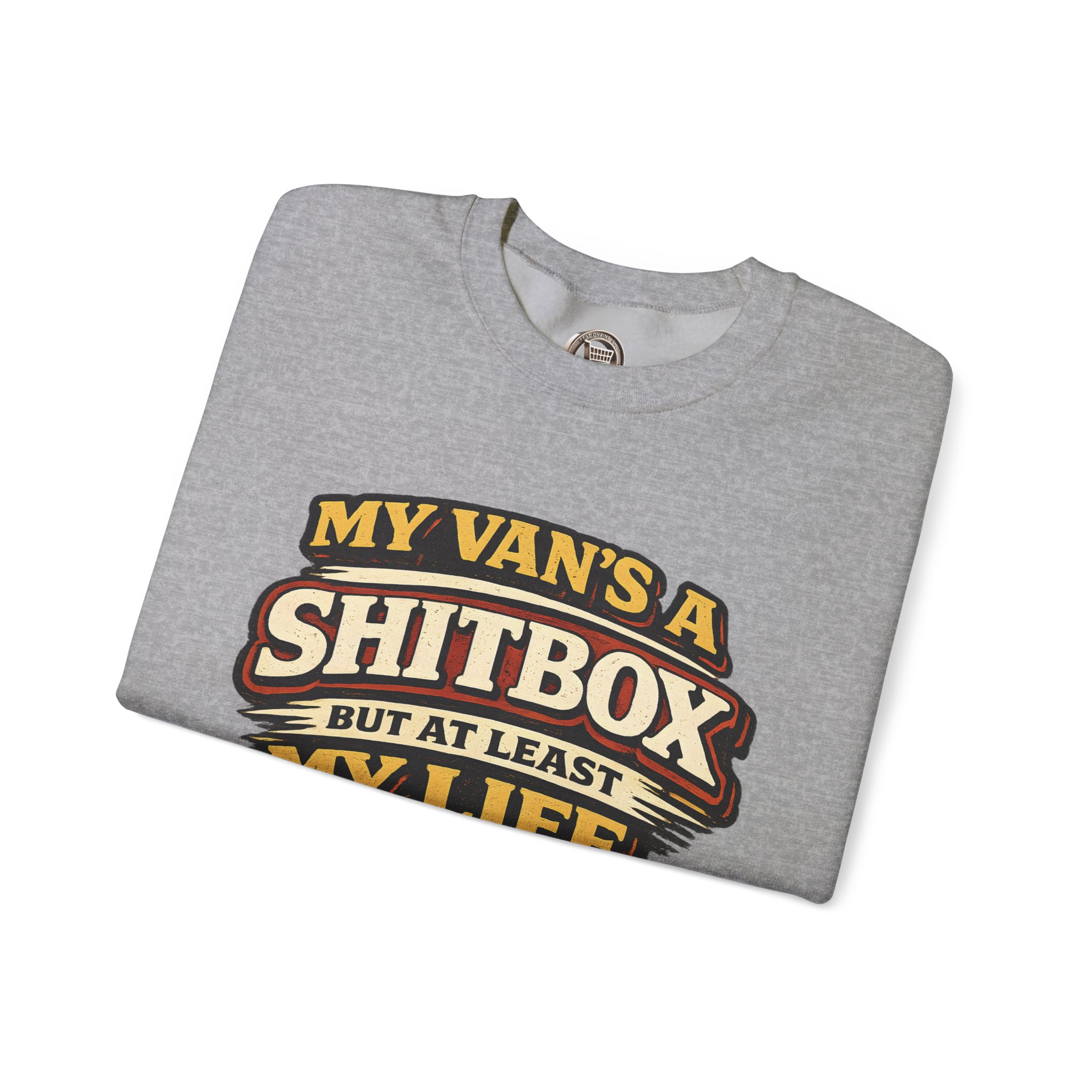 3395591420488543197_2048.jpeg Unisex Heavy Blend™ Crewneck Sweatshirt — "My Van`s A Shitbox" Design F**K-Line