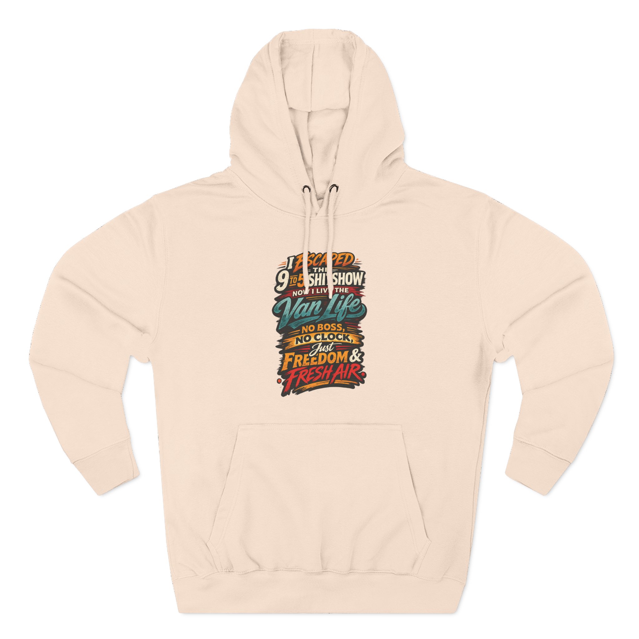 339583061835278561_2048.jpeg Three-Panel Fleece Hoodie - "I Escaped The 9 To 5" Design F**K-Line