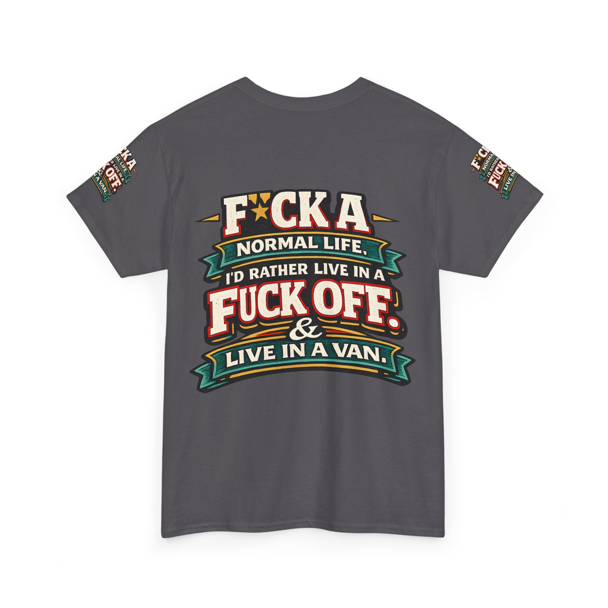 Unisex Heavy Cotton Tee — "Fuck A Normal Life" Design F**K-Line
