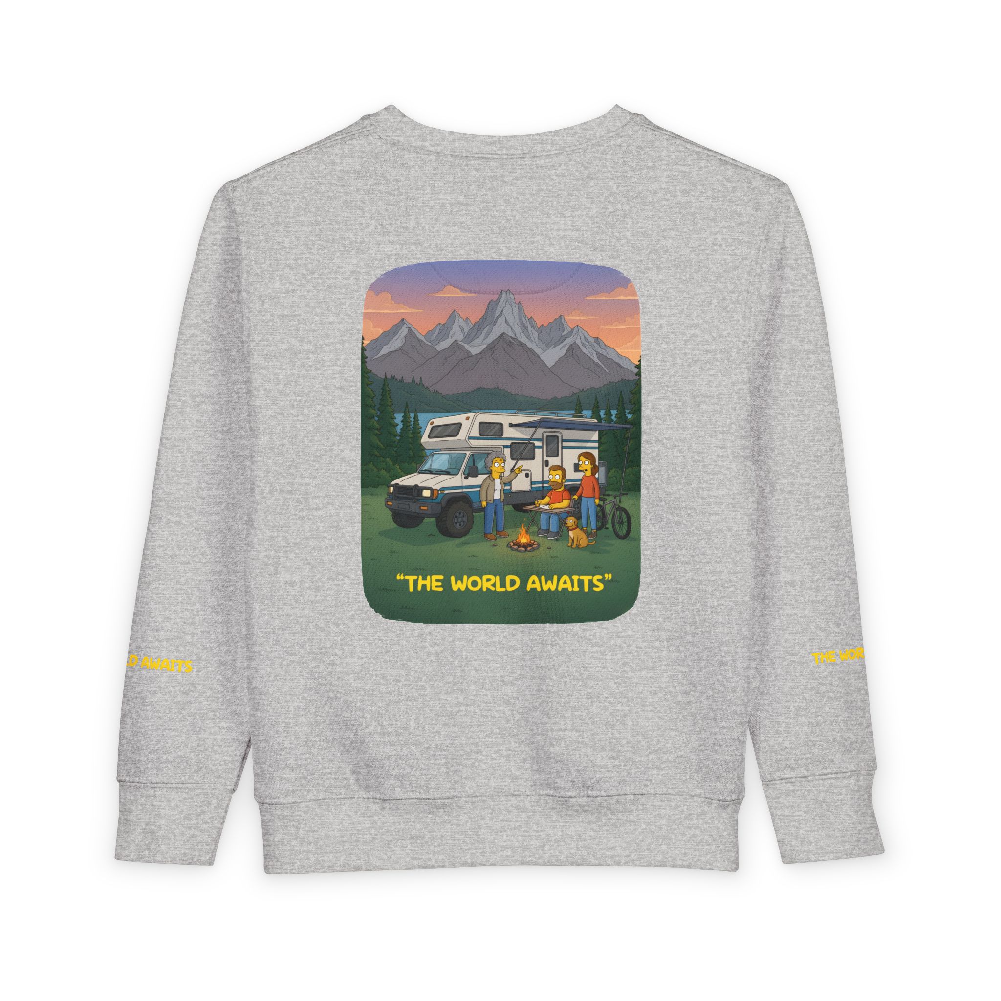 Toddler Sweatshirt - "The World Awaits" (Design Sitcom-Line)