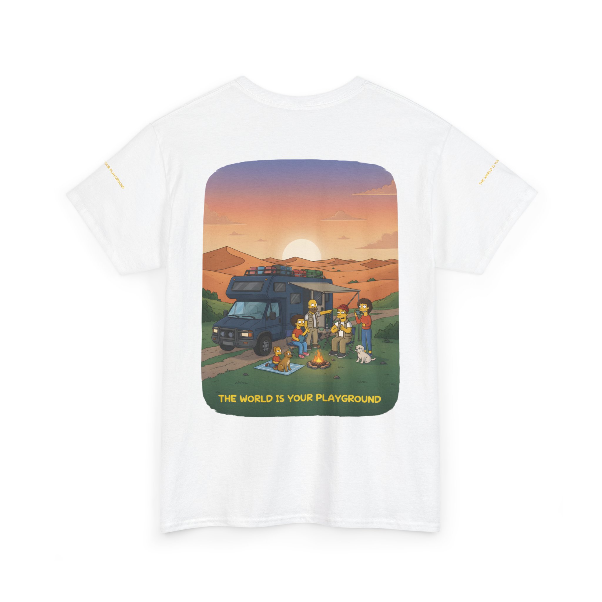 Unisex Heavy Cotton Tee — "The World Is Your playground" Design Sitcom-Line