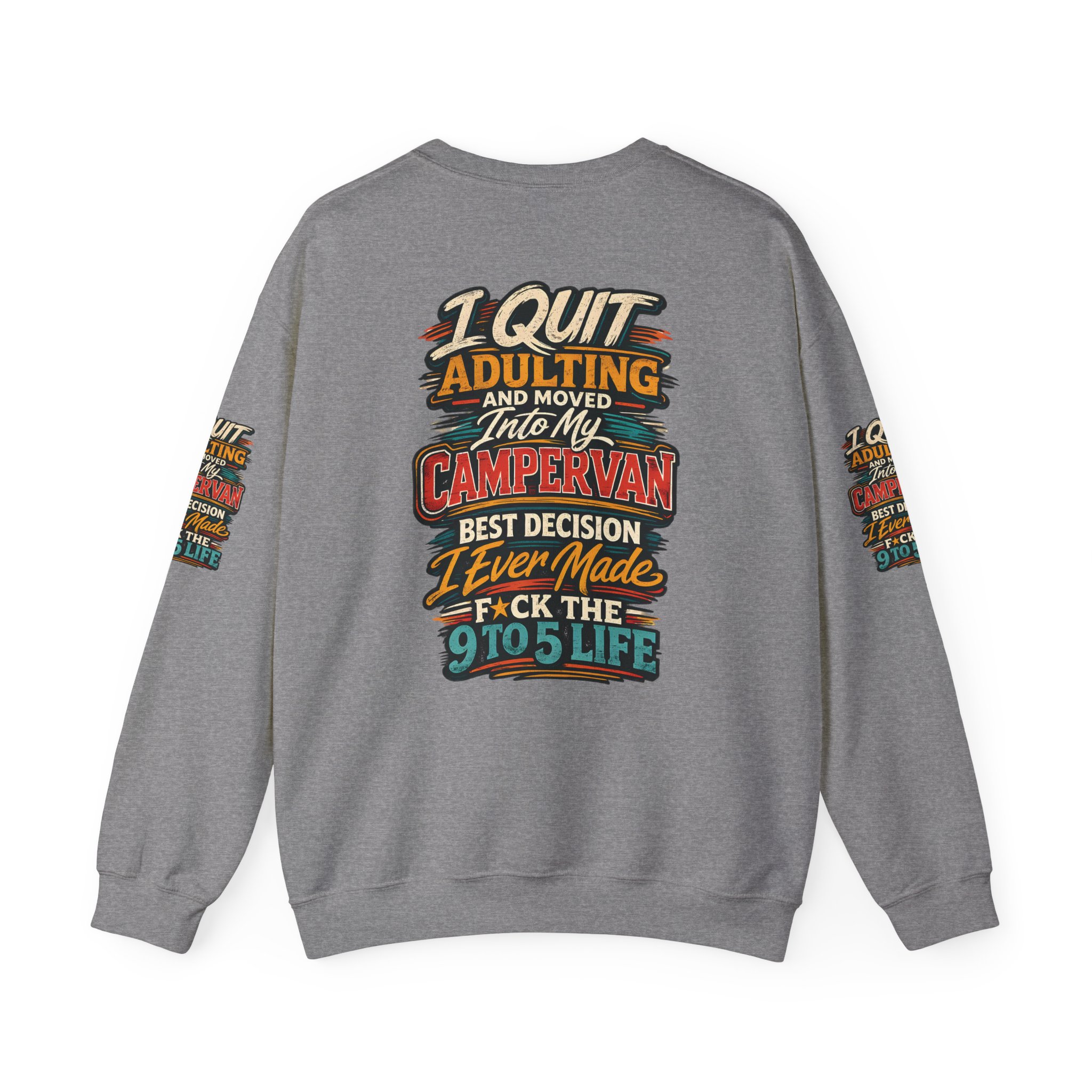 3414366979805672552_2048.jpeg Unisex Heavy Blend™ Crewneck Sweatshirt — "I Quit Adulting" Design F**K-Line