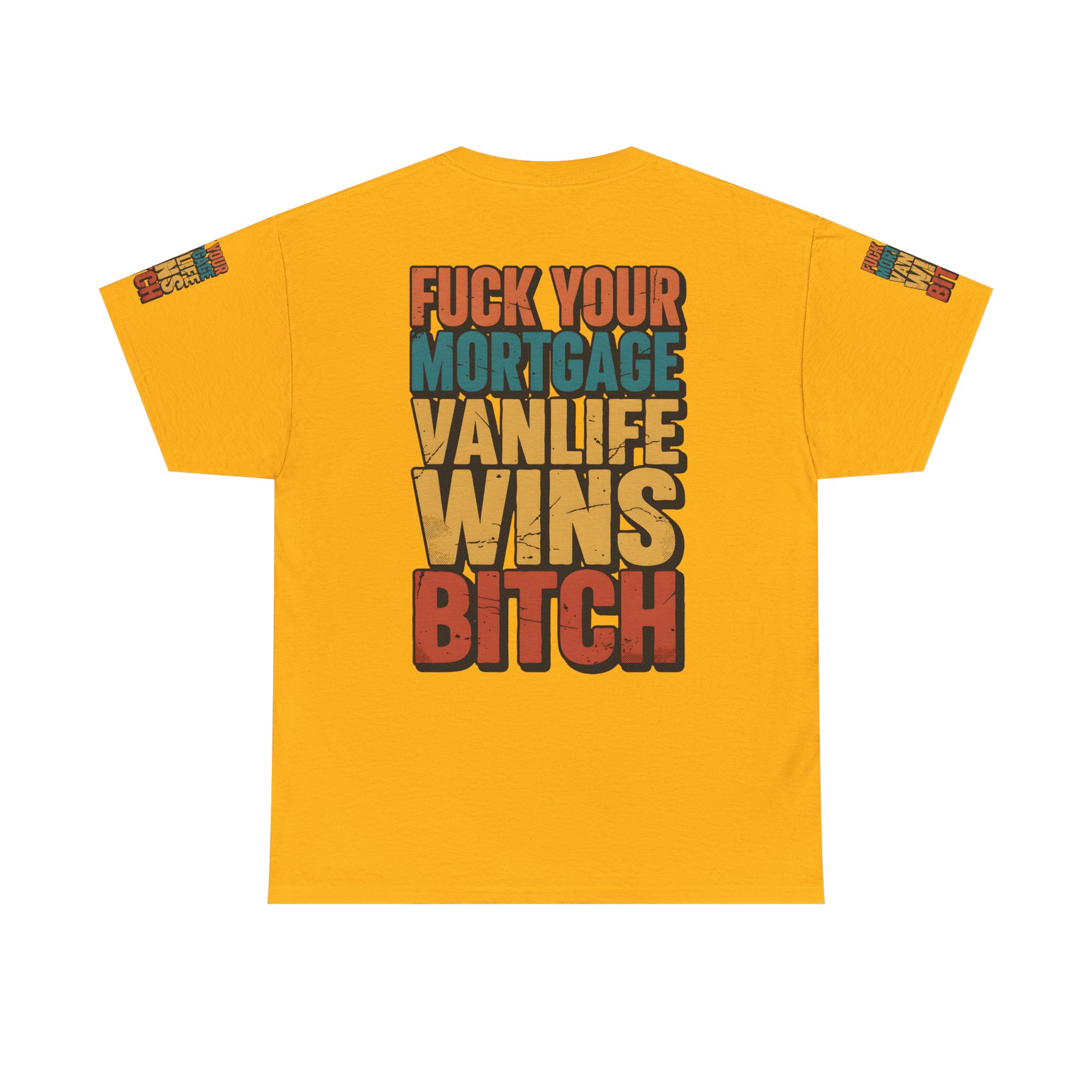 Unisex Heavy Cotton Tee — "Fuck Your Mortgage" Design F**K-Line