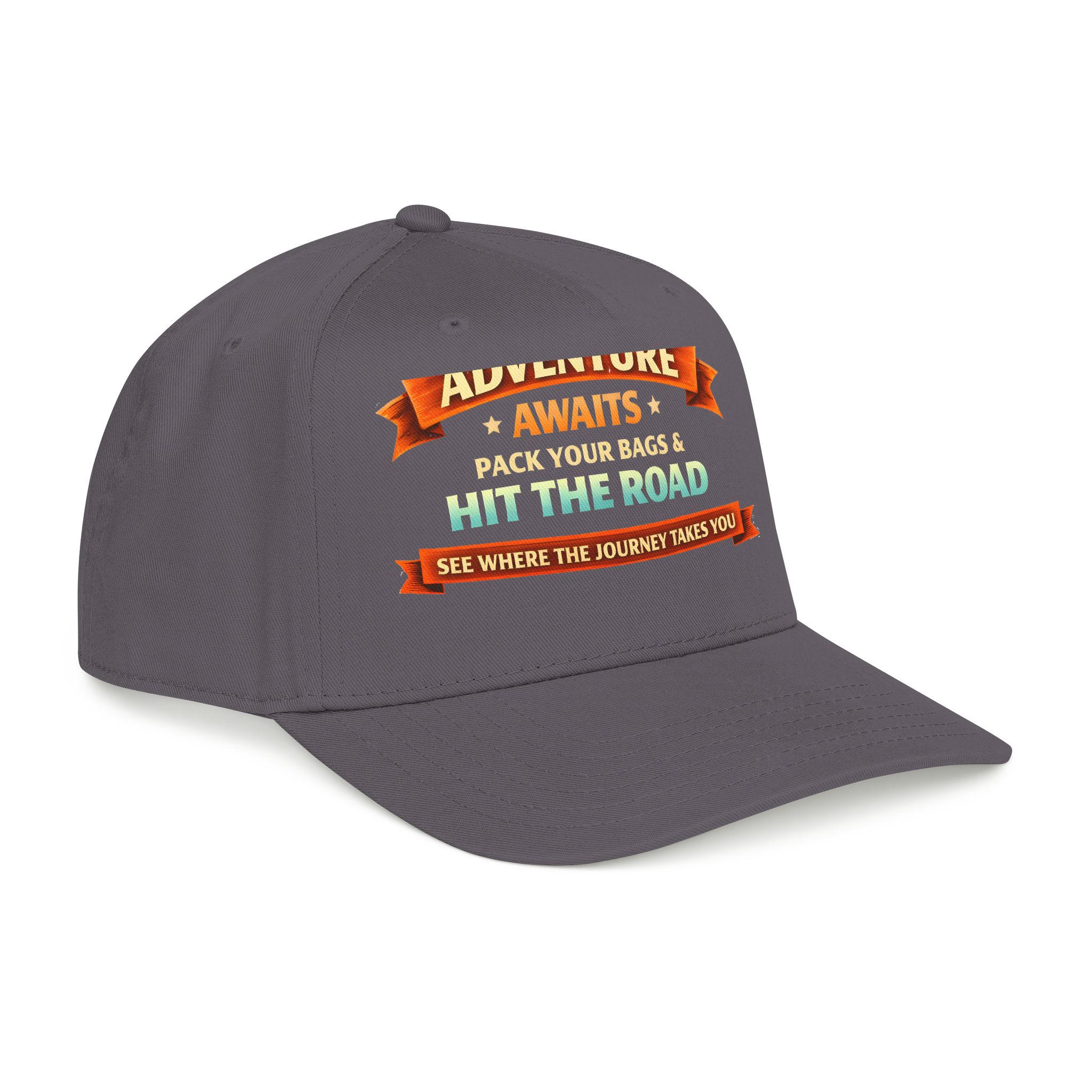 Baseball Cap - "Adventure Awaits-Pack Your Bags" Design Scenic-Line