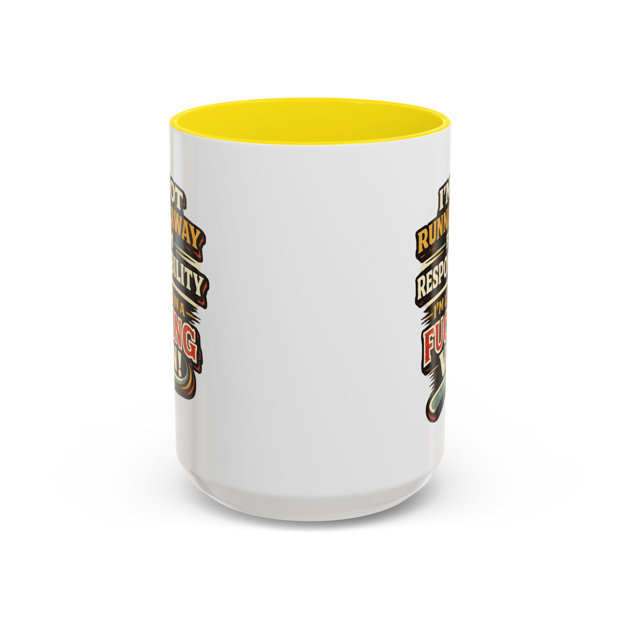 3434194920268467167_2048.jpeg Accent Coffee Mug (11, 15oz) — "I`m Not running Away" Design F**K-Line