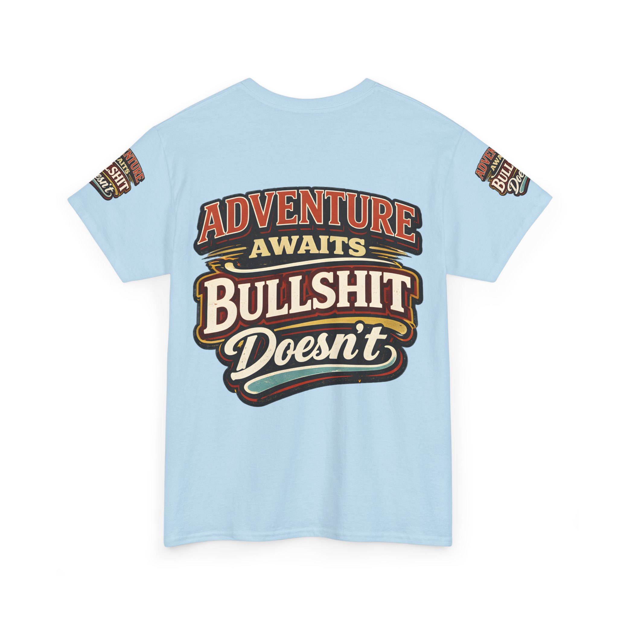 Unisex Heavy Cotton Tee — "Adventure Awaits" Design F**K-Line