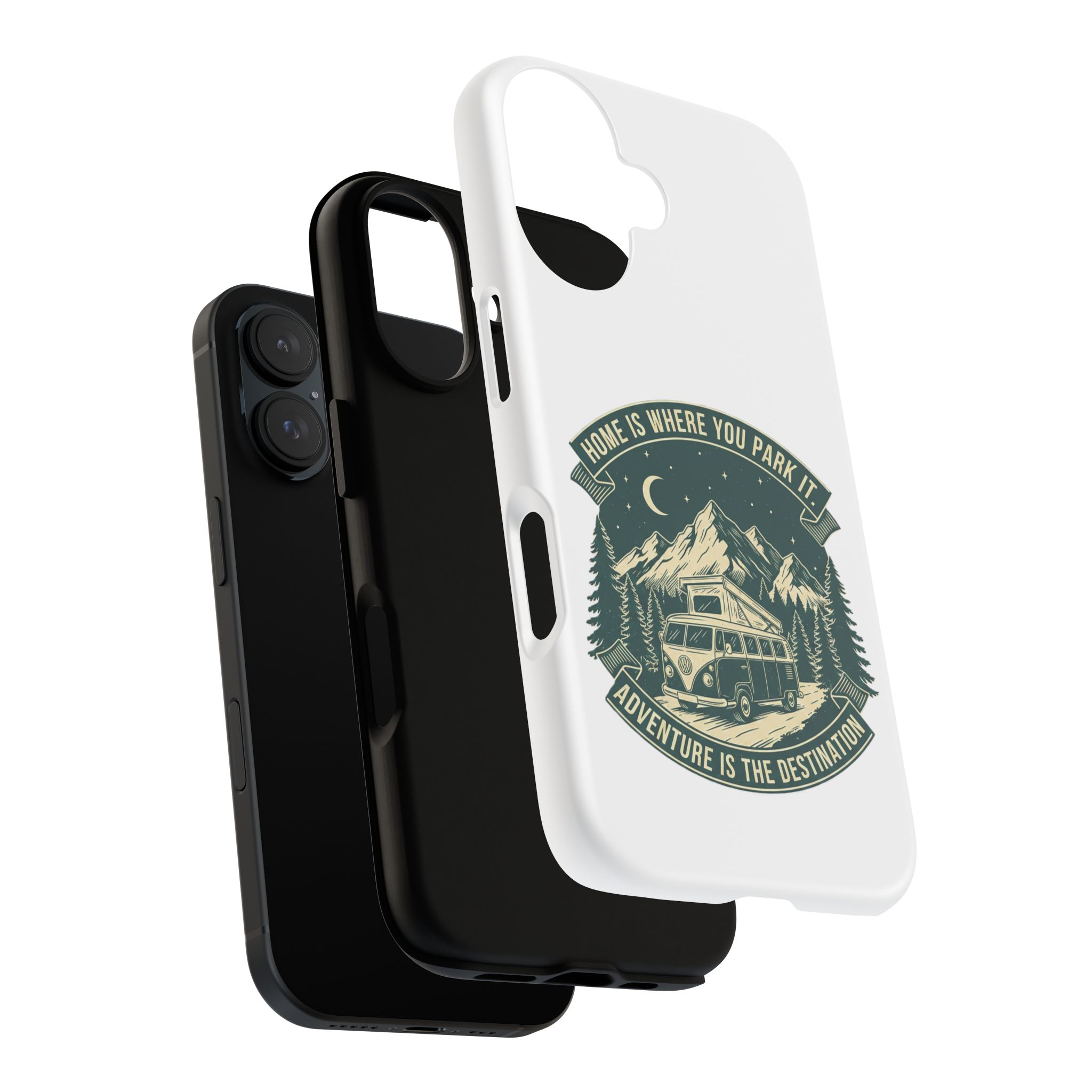 Phone Case — "Home Is Where You Park It-Adventure is the destination" Camper Van Design