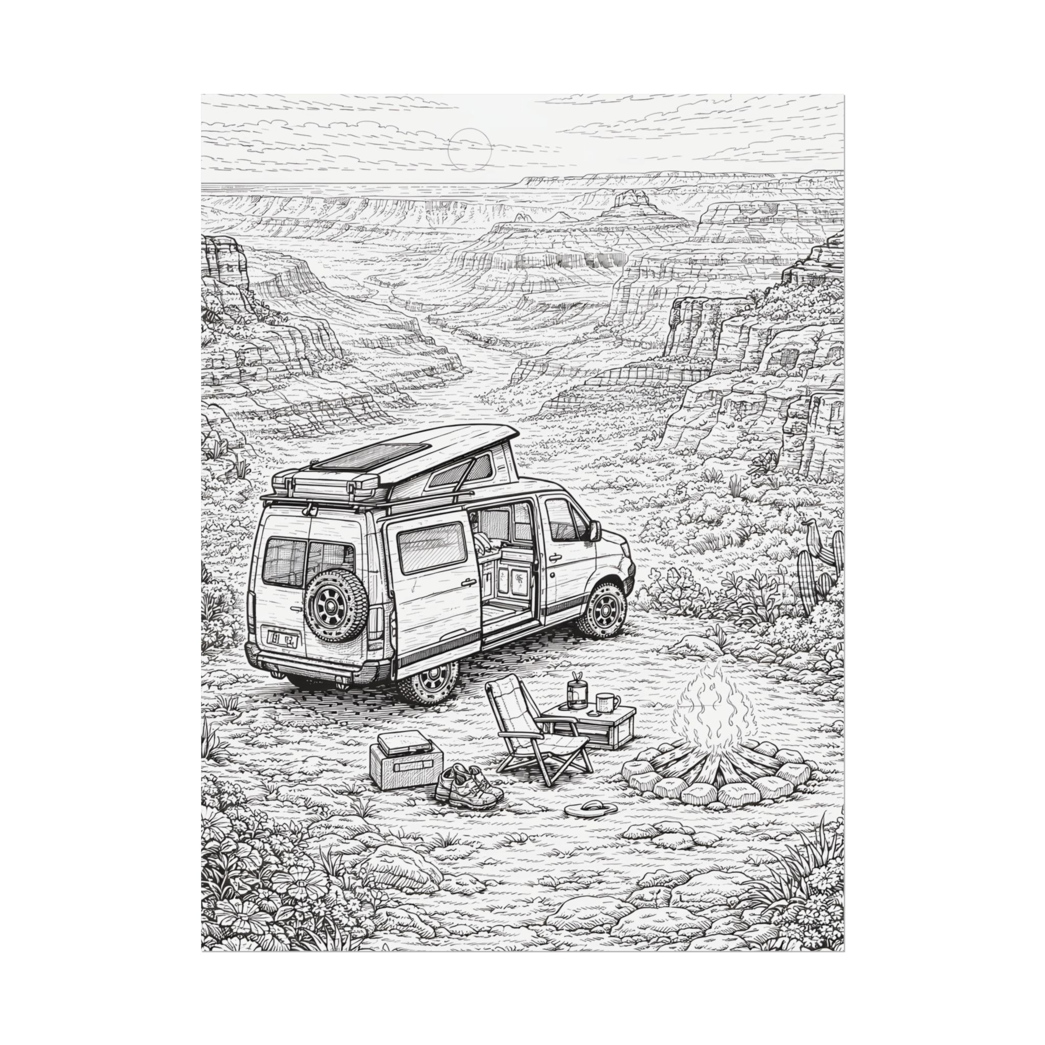 3448090631801661646_2048-1.jpeg Campervan Poster — Vintage RV Camping Landscape Wall Art