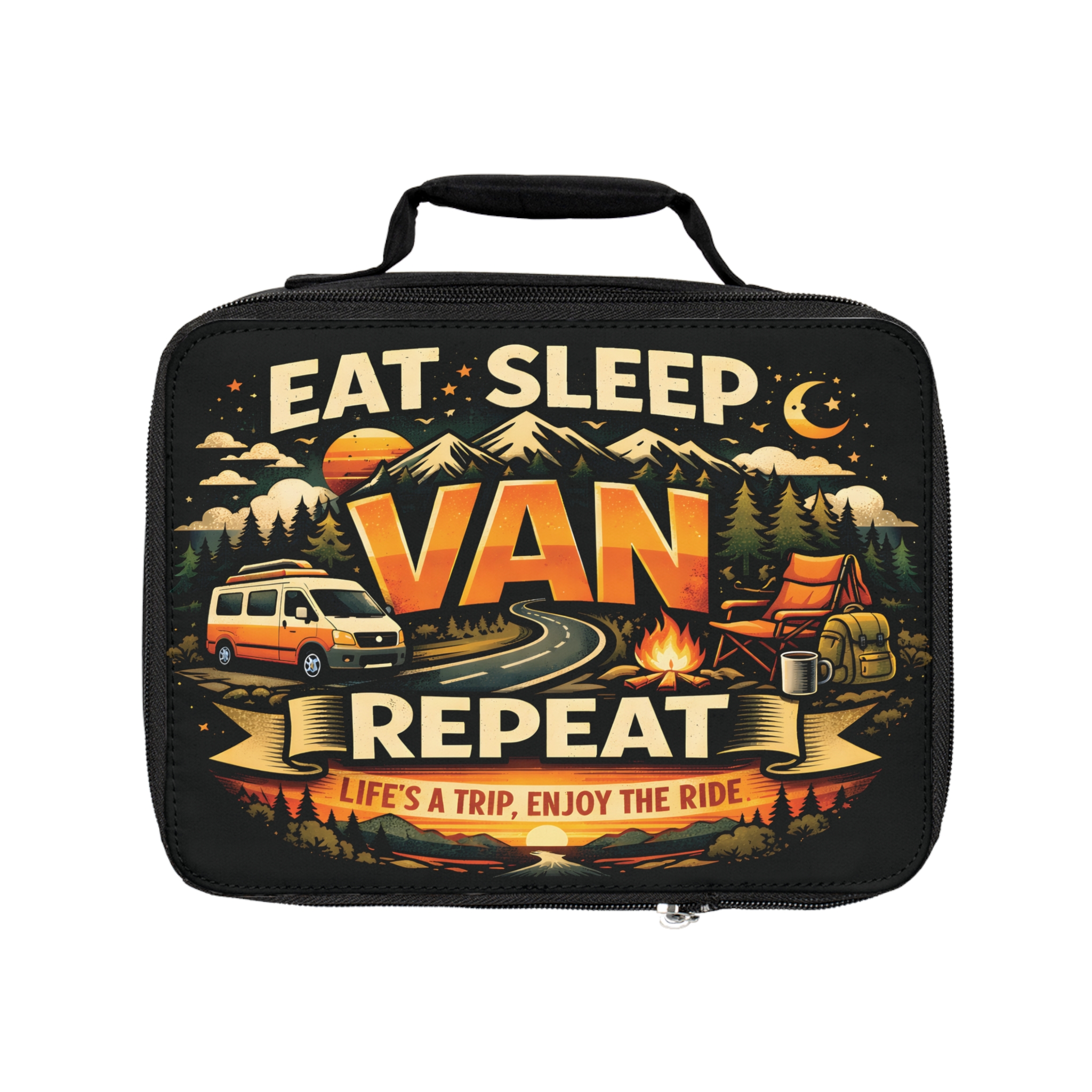Adventure Lunch Bag – "Eat Sleep Van Repeat" Insulated Camper Lunchbox
