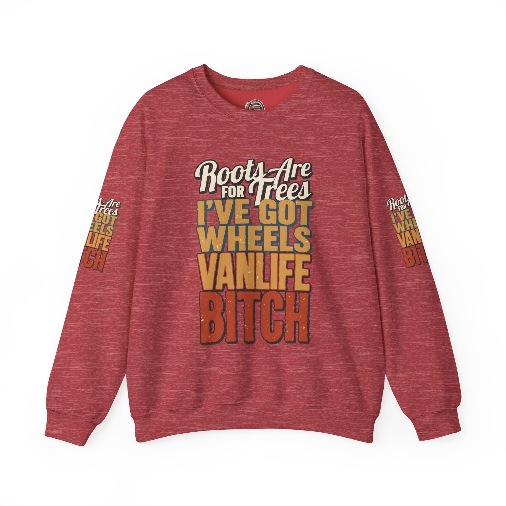 Unisex Heavy Blend™ Crewneck Sweatshirt — "Roots Are For Trees" Design F**K-Line