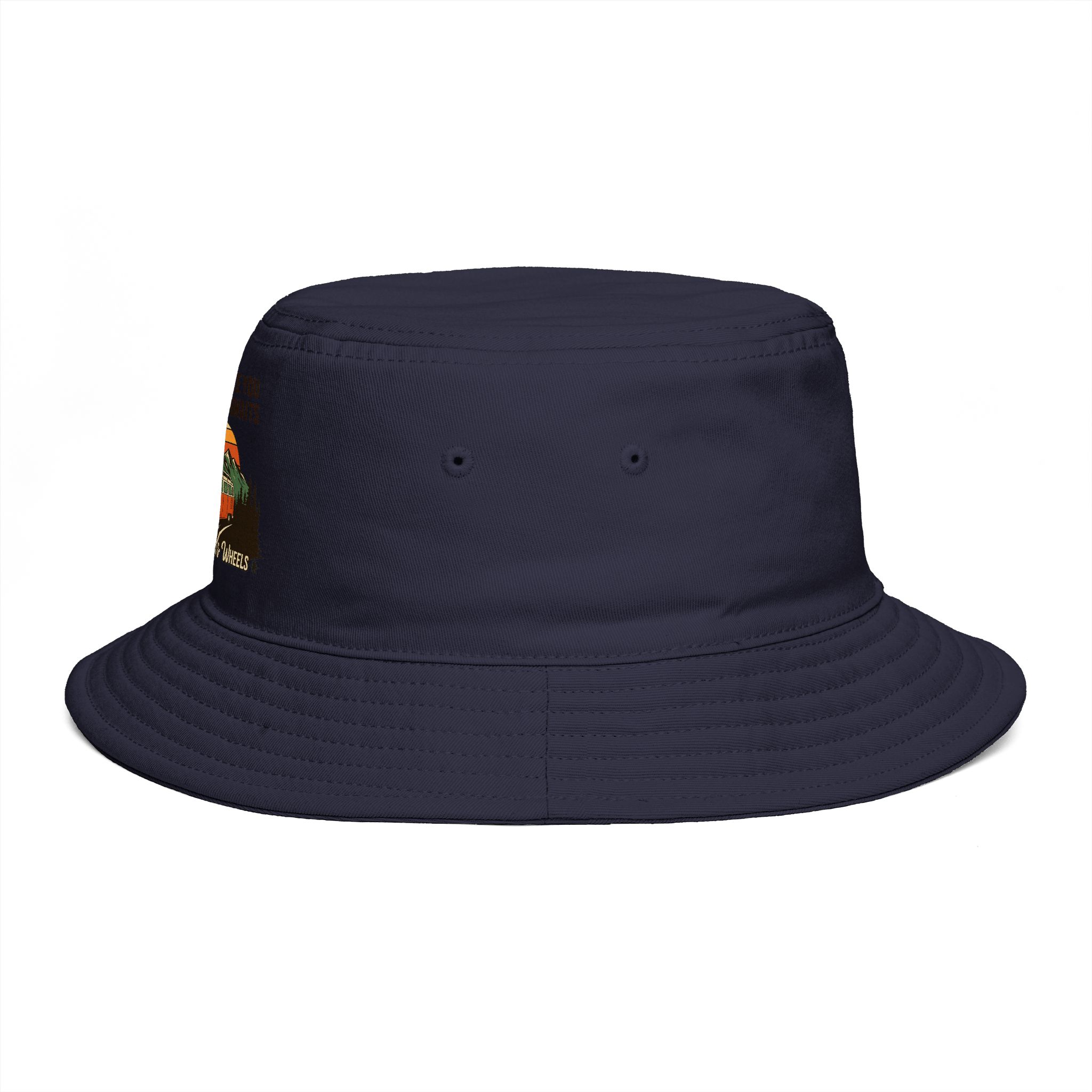Bucket Hat — Wanderlust Camper Design (“Home is Where You Adventure Awaits”)