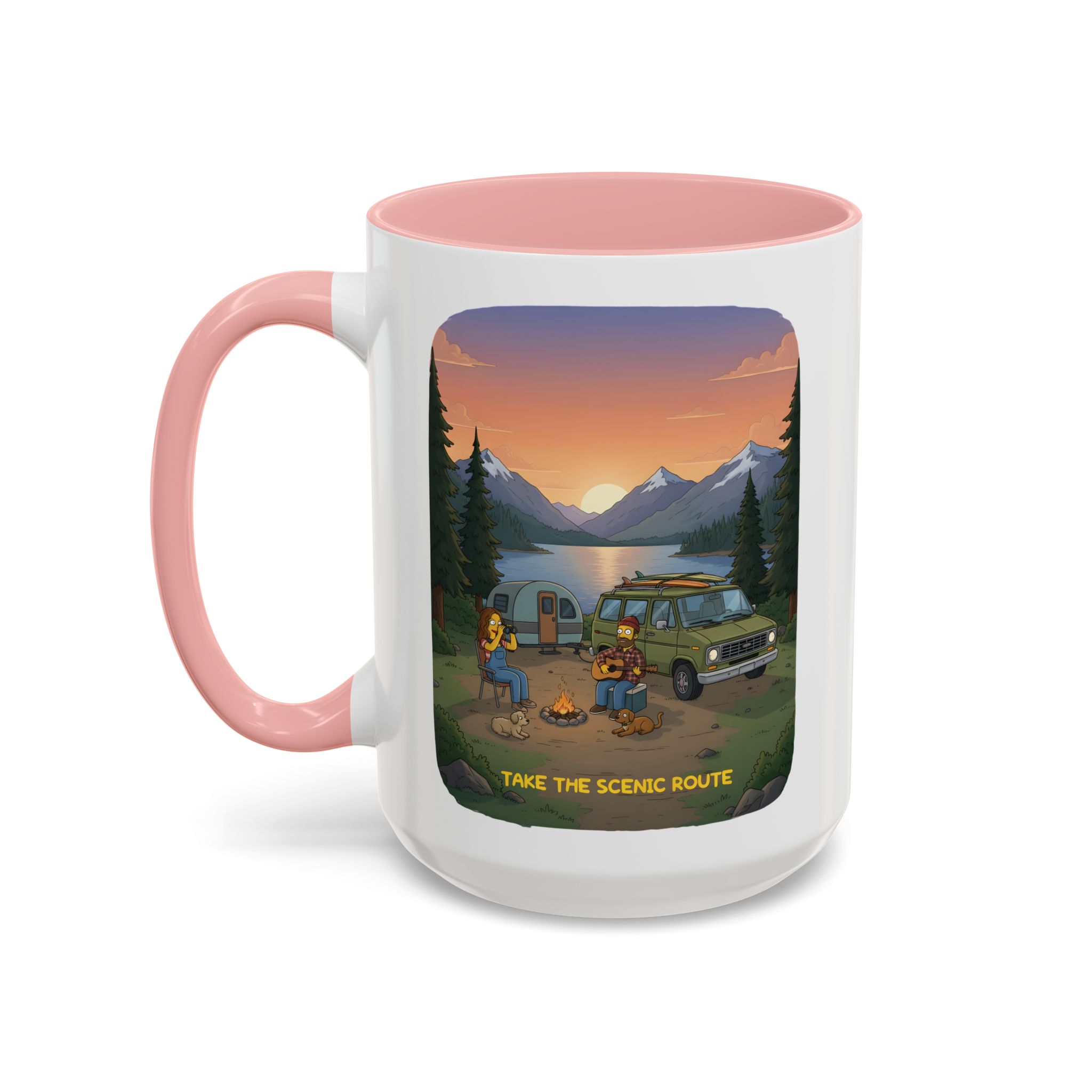 3467791106282162301_2048.jpeg Accent Coffee Mug (11, 15oz) — "Take The Scenic Route" Design Sitcom-Line