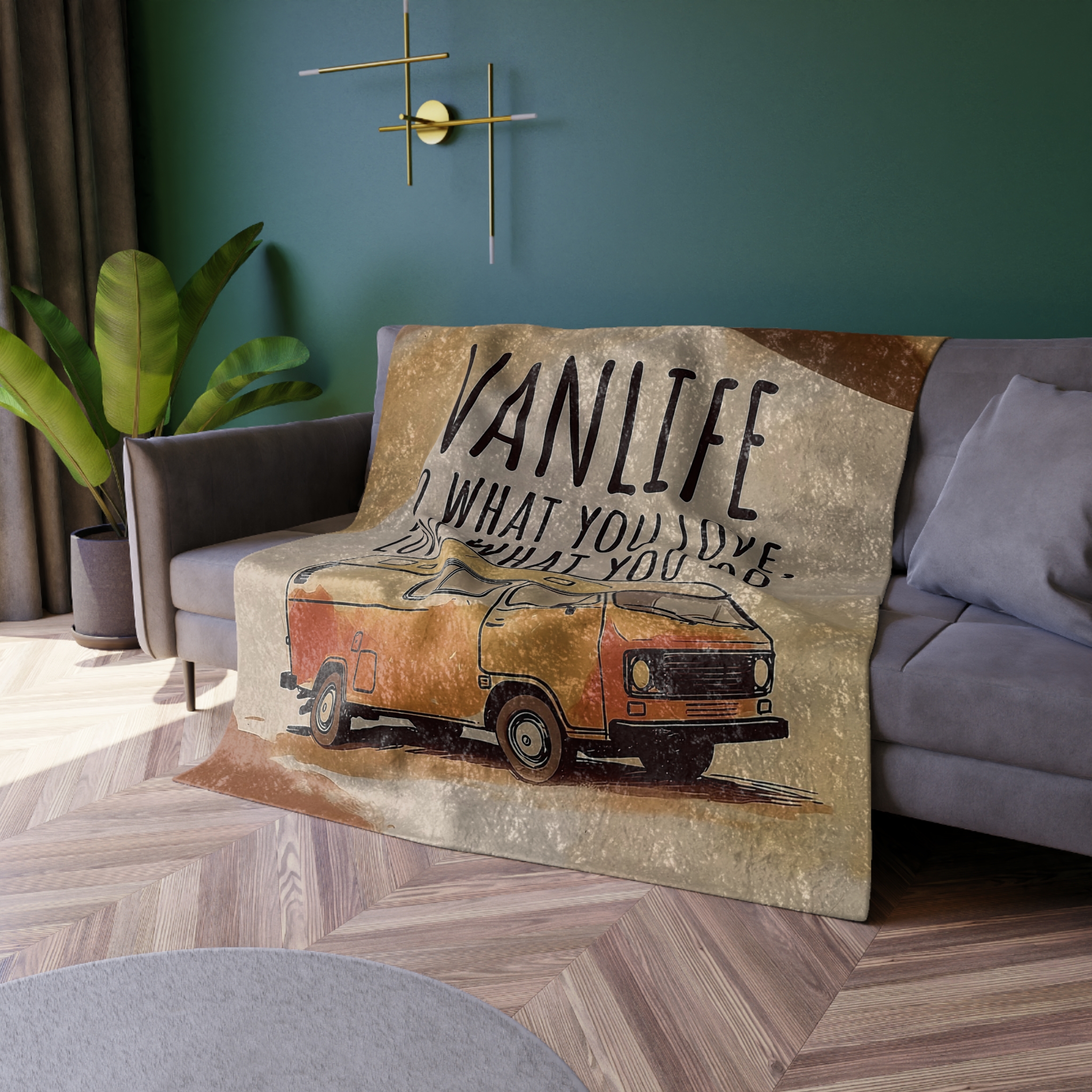 Crushed Velvet Blanket — "Do What You Love, Love What You Do" Cozy Throw