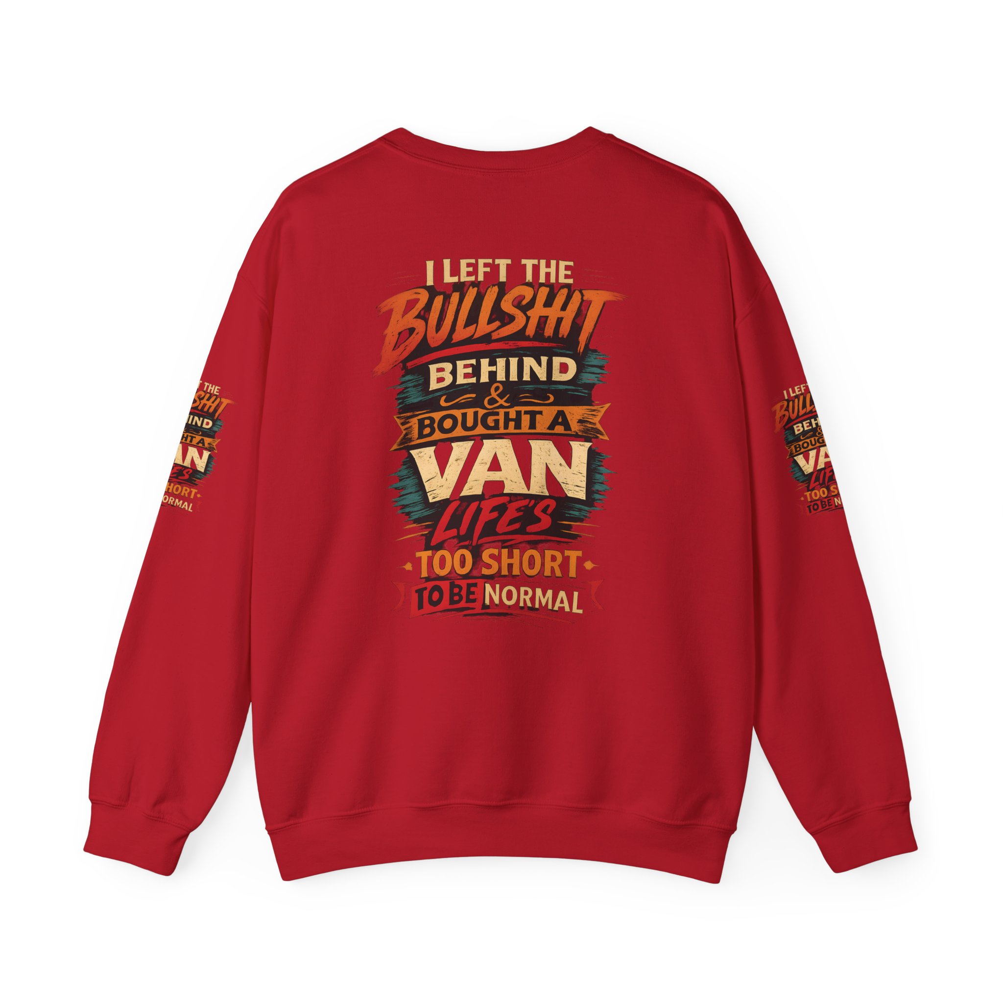 Unisex Heavy Blend™ Crewneck Sweatshirt — "I Left The Bullshit" Design F**K-Line