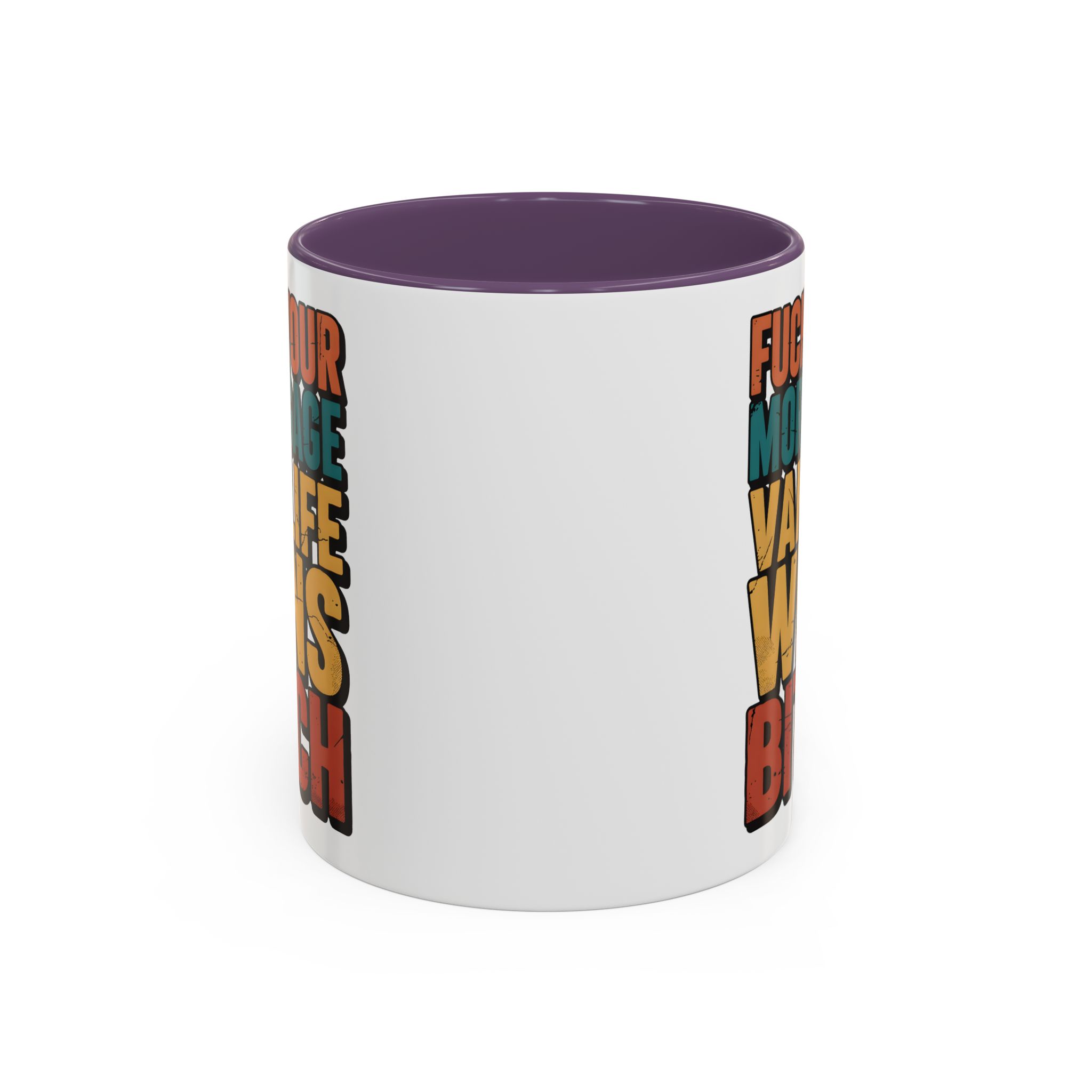 Accent Coffee Mug (11, 15oz) — "Fuck Your Mortgage" Design F**K-Line