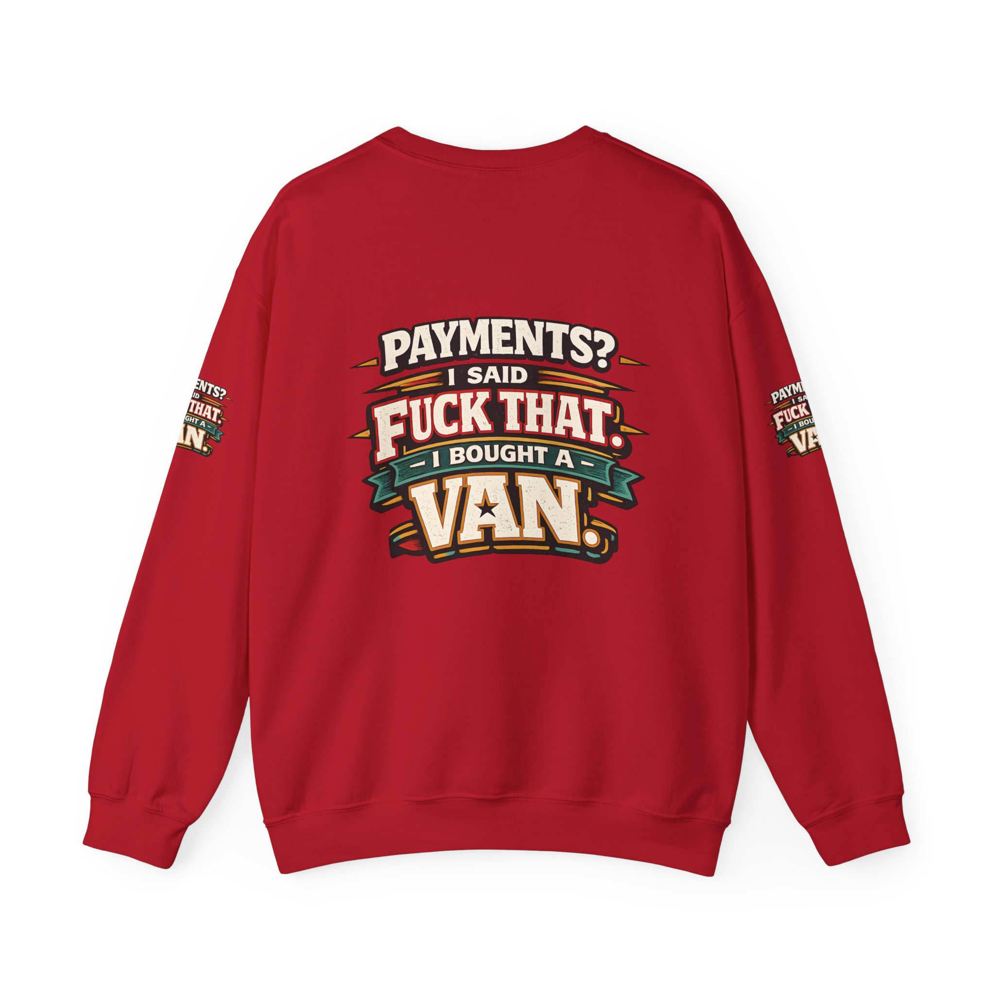 Unisex Heavy Blend™ Crewneck Sweatshirt — "Payments?I Said" Design F**K-Line
