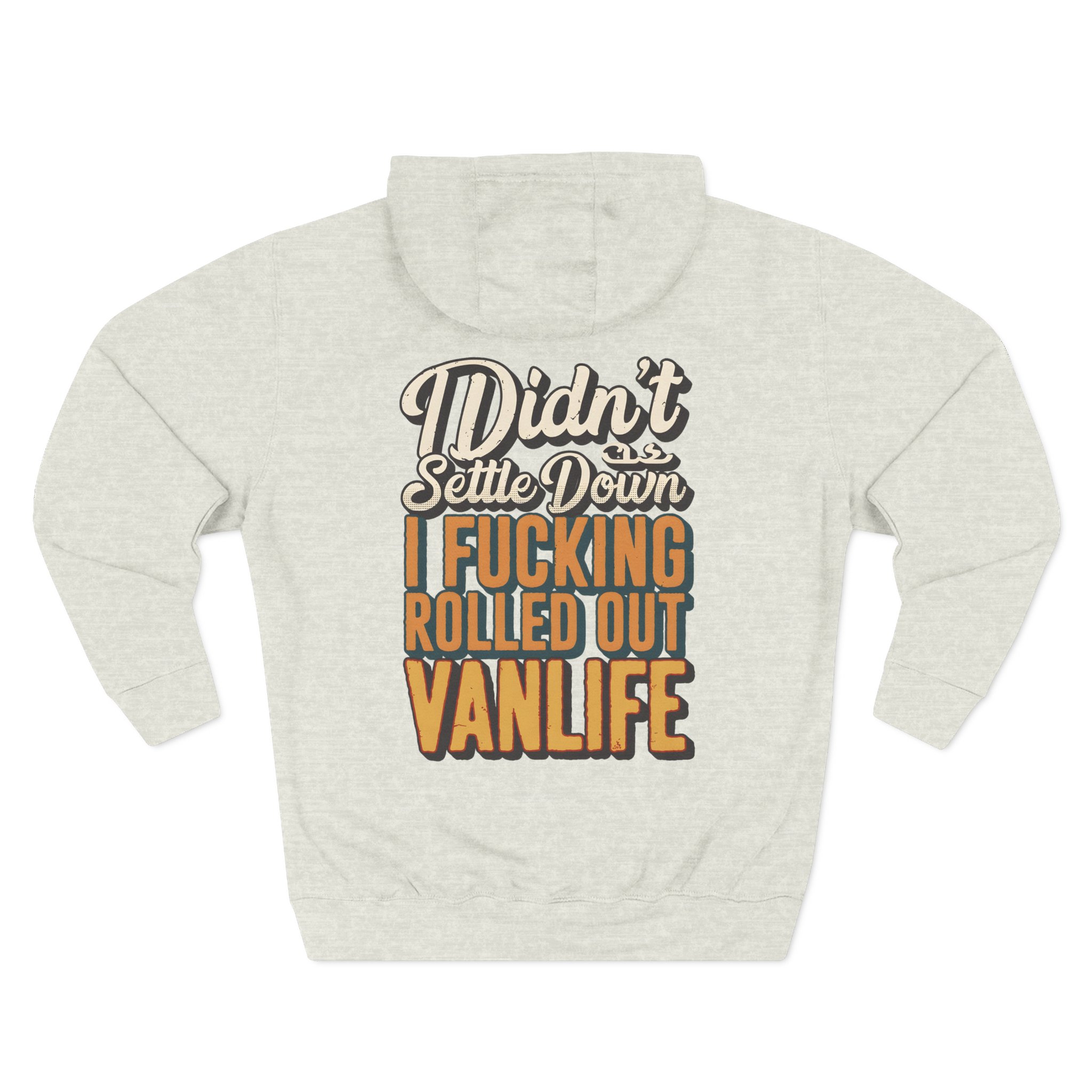 Three-Panel Fleece Hoodie - "Dind´t Settle Down" Design F**K-Line