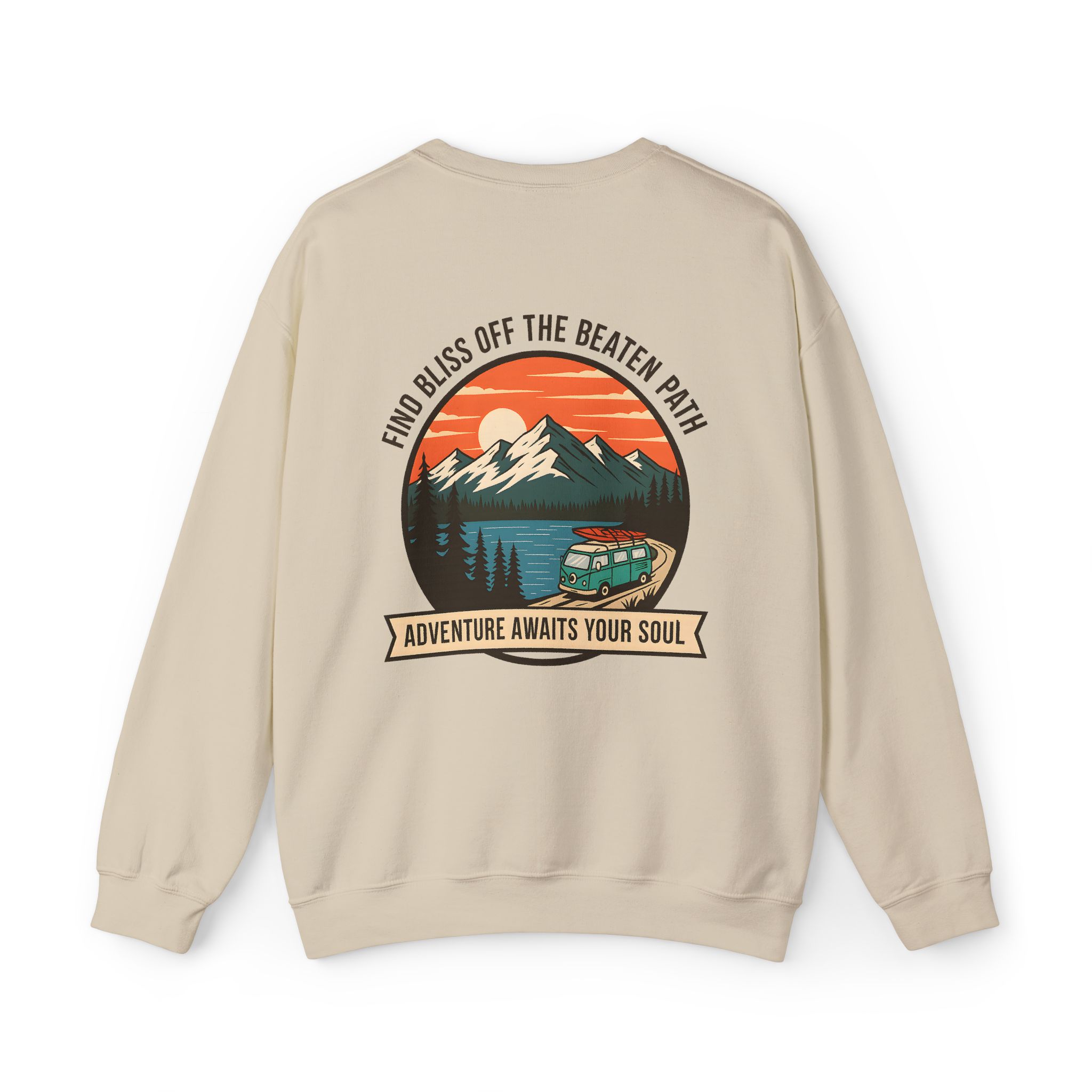 3506820780113218888_2048.jpeg Crewneck Sweatshirt — "Adventure Awaits Your Soul" Mountain Van Design